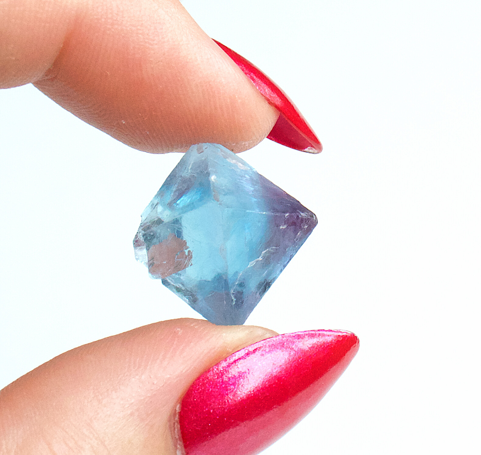 Fluorite Octahedron Gemmy Blue & Purple Color Cave In Rock, Illinois 2.0 Cms