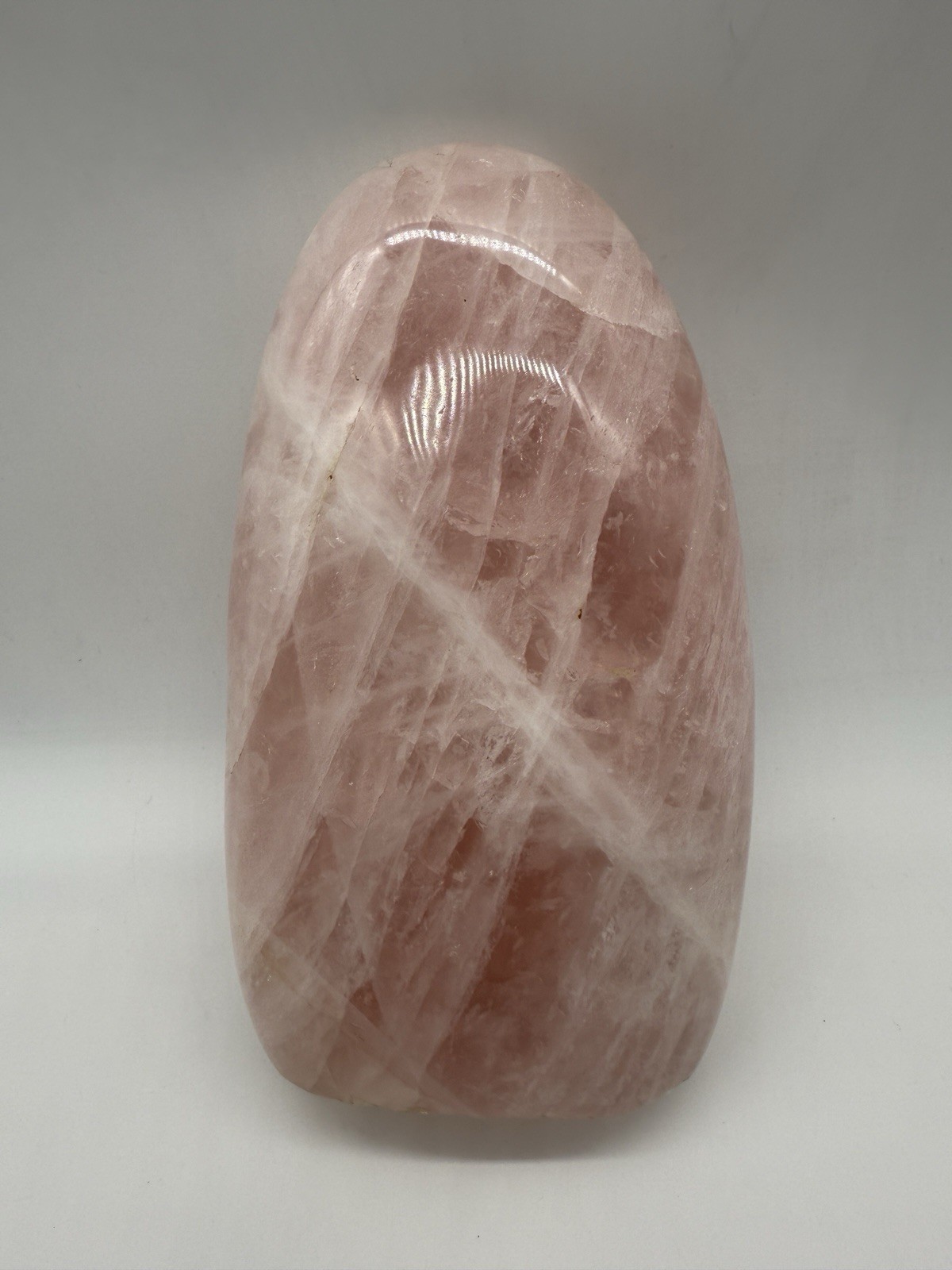 “Love Stone”Rose Quartz Crystal. 7” H 4” W. 4.2 Lb