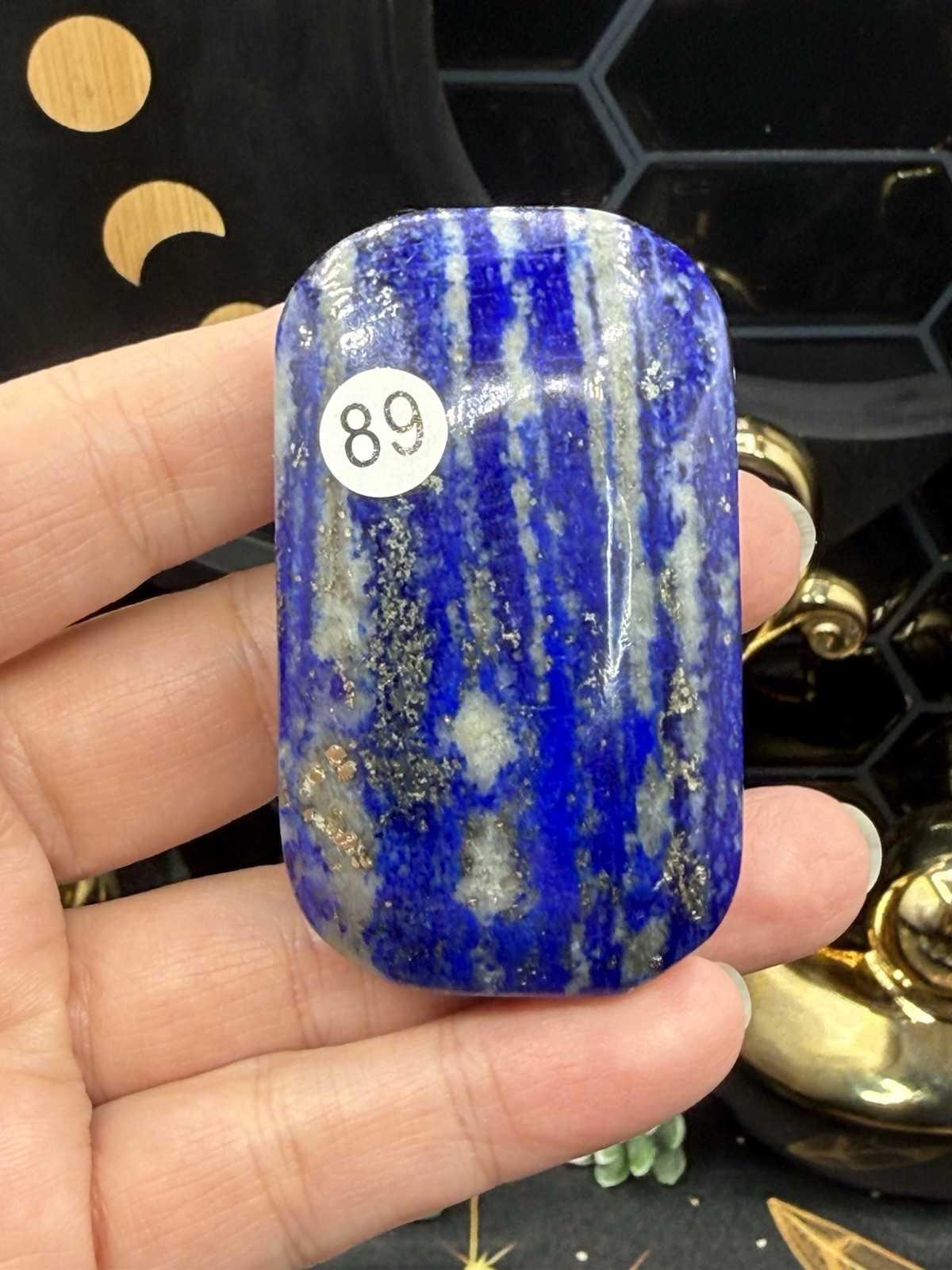 Natural Lapis Lazuli Palmstones Square shape awesome colors Free shipping!