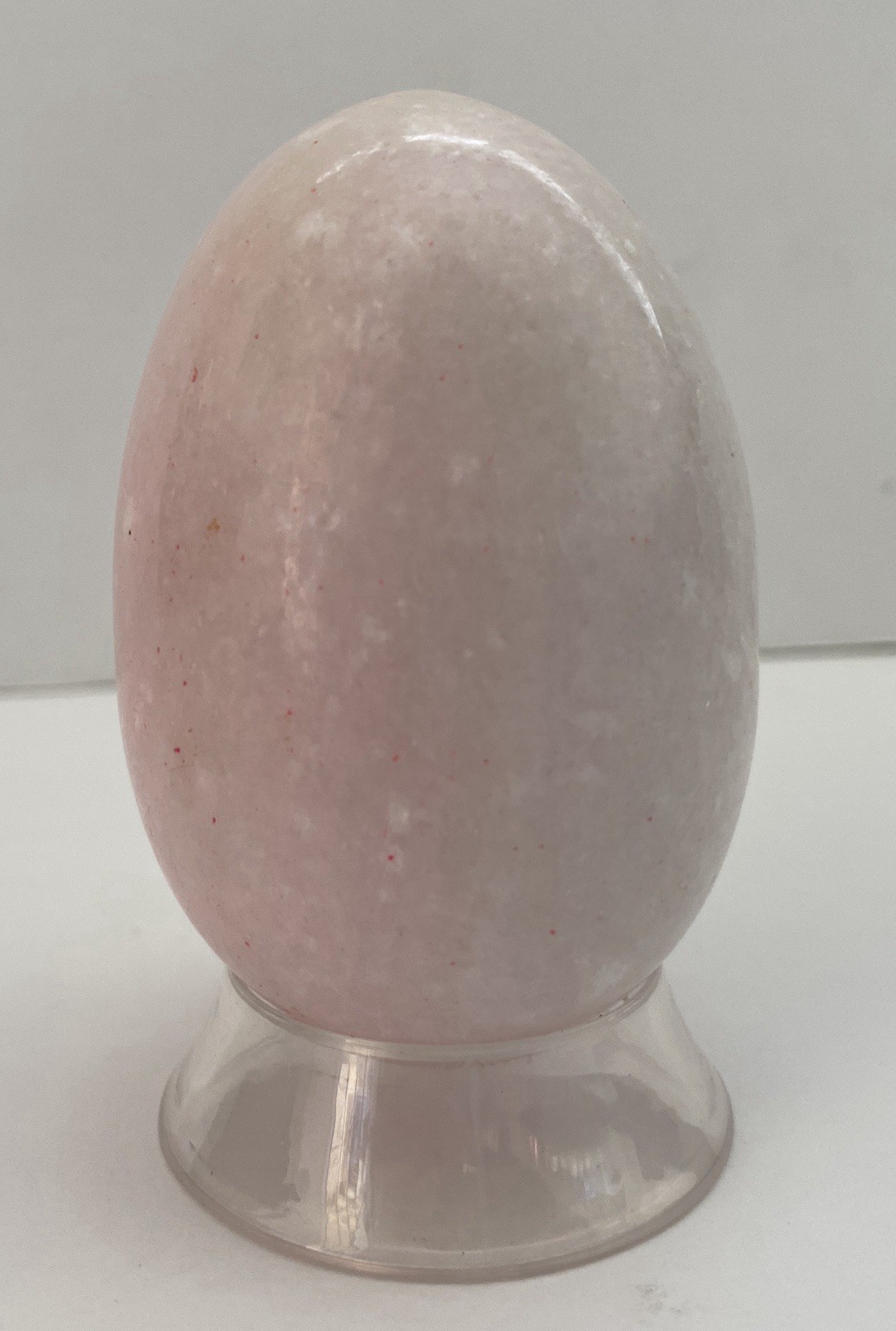 Natural Onyx Stone Egg With Stand Hand Polished Banded Agate Calcite Crystal