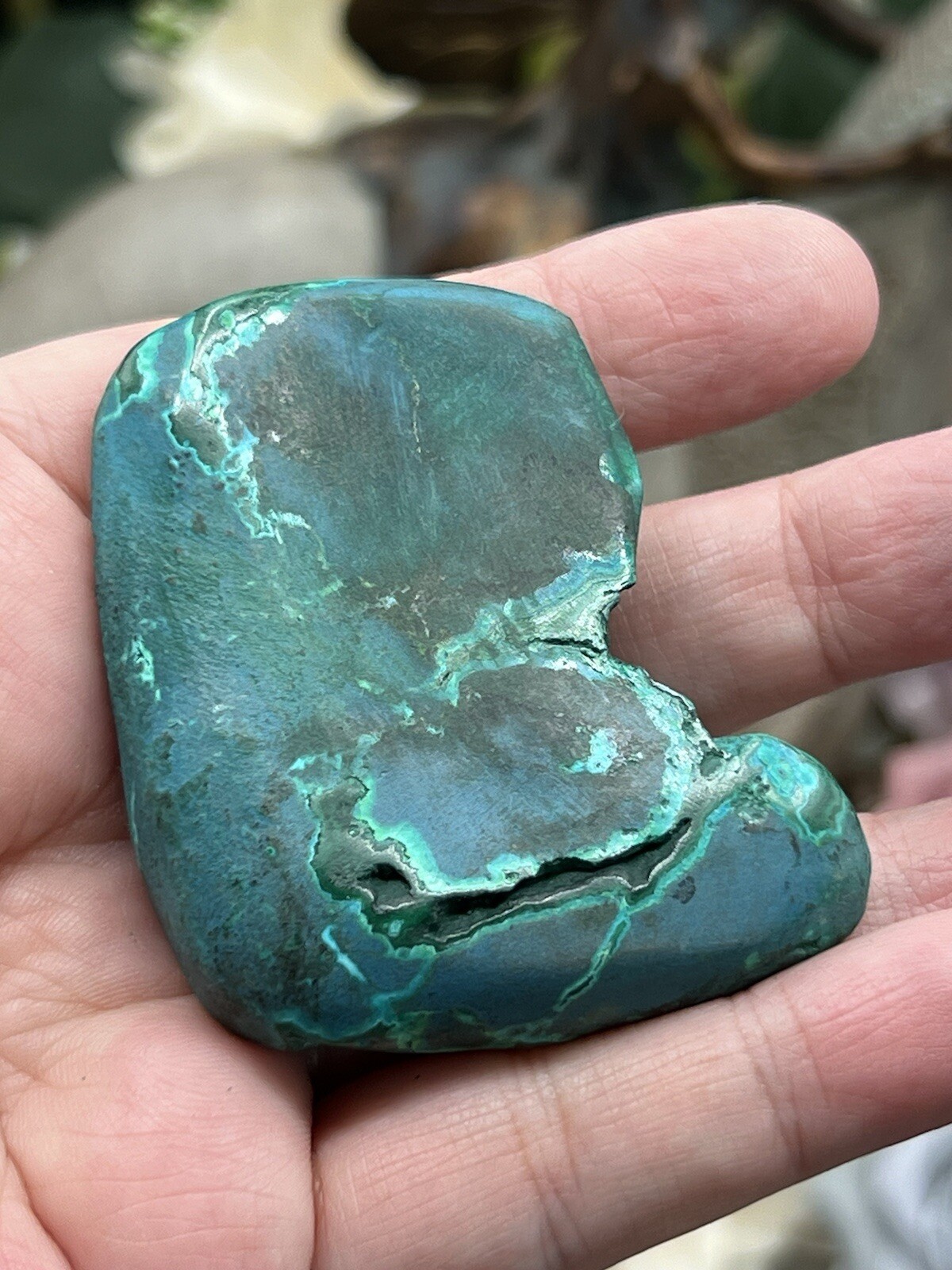 Natural “Malacolla” Malachite & Chrysocolla Freeforms L@@K Free ship & Gift