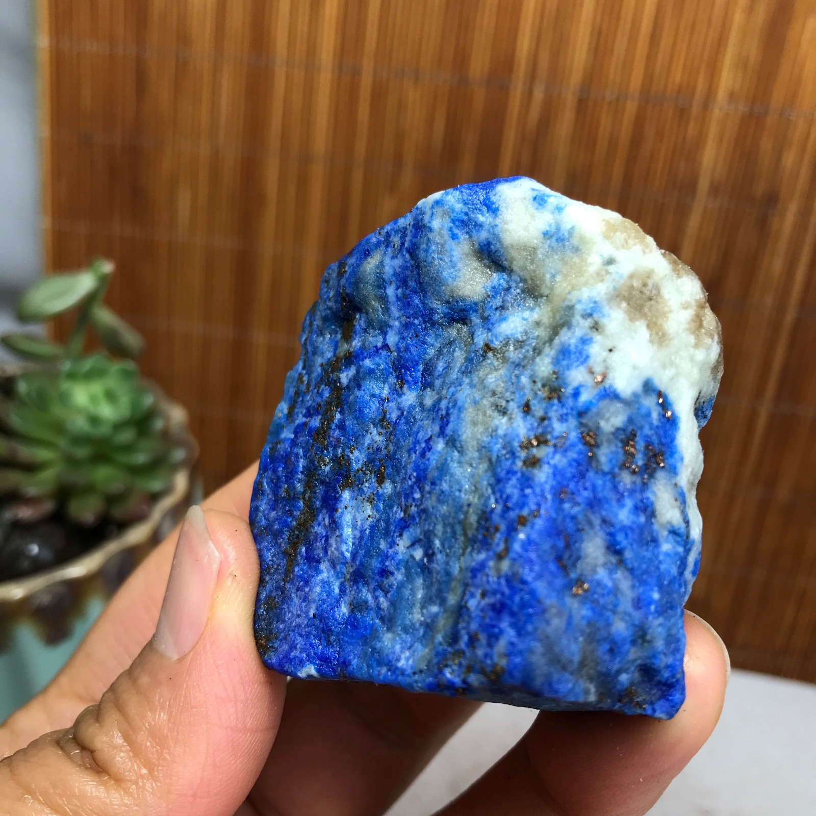 90g Natural lapis lazuli Crystal gemstone Rough Mineral Specimen healing A5475