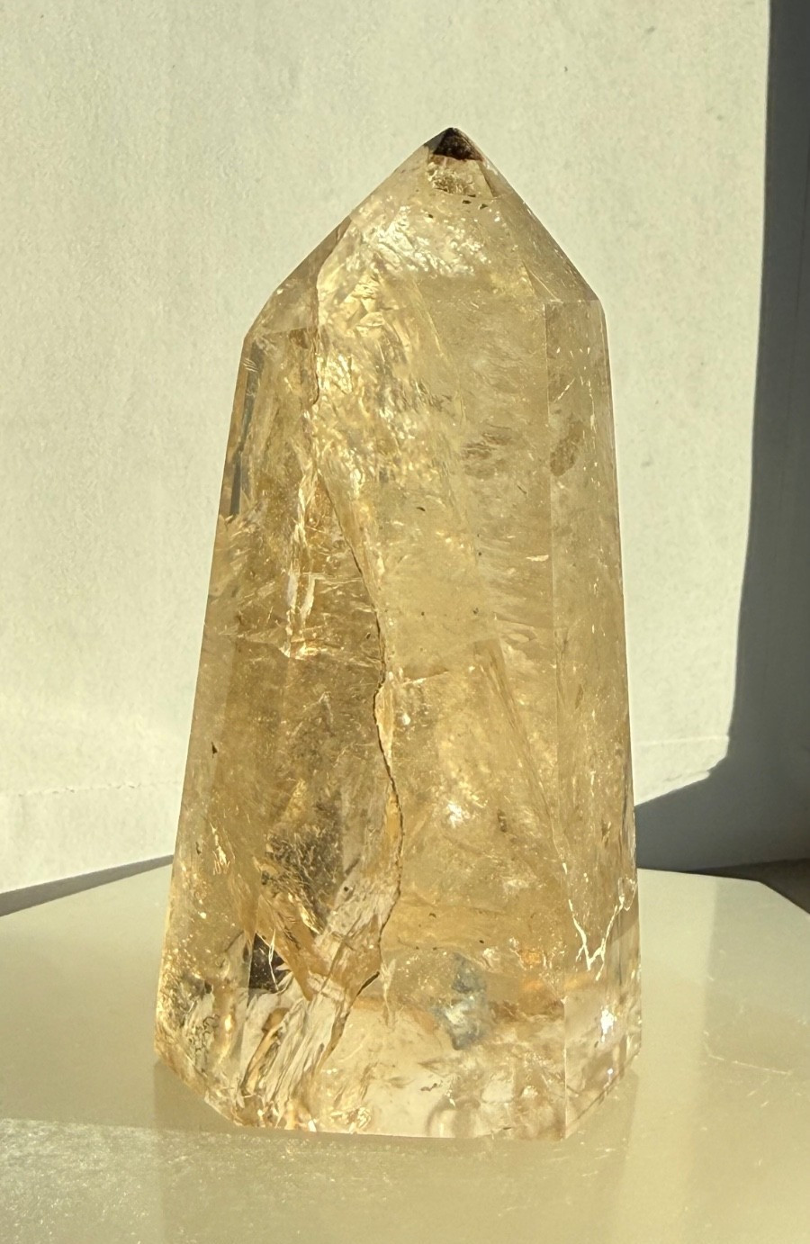 High Quality Natural Brazilian Champagne Citrine Point