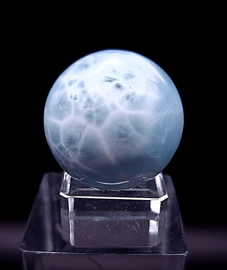DOMINICAN REPUBLIC LARGE LARIMAR SPHERE 31.8 MM