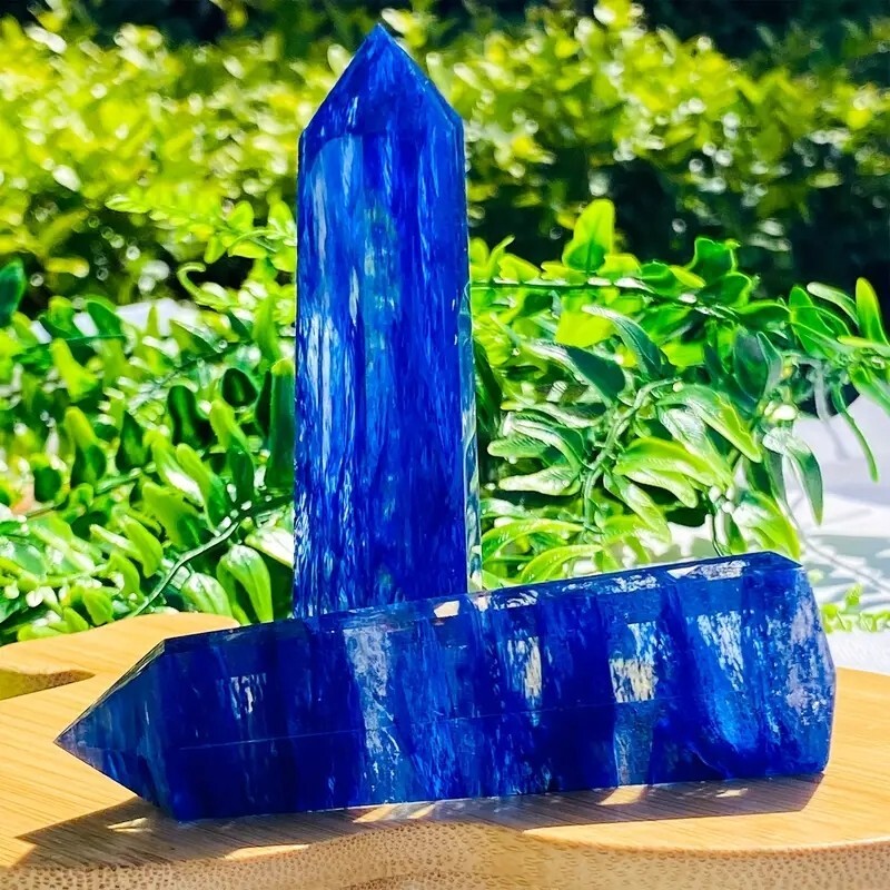 3.15″-3.54″ Natural Blueberry Quartz Crystal Tower Healing Crystal Obelisk