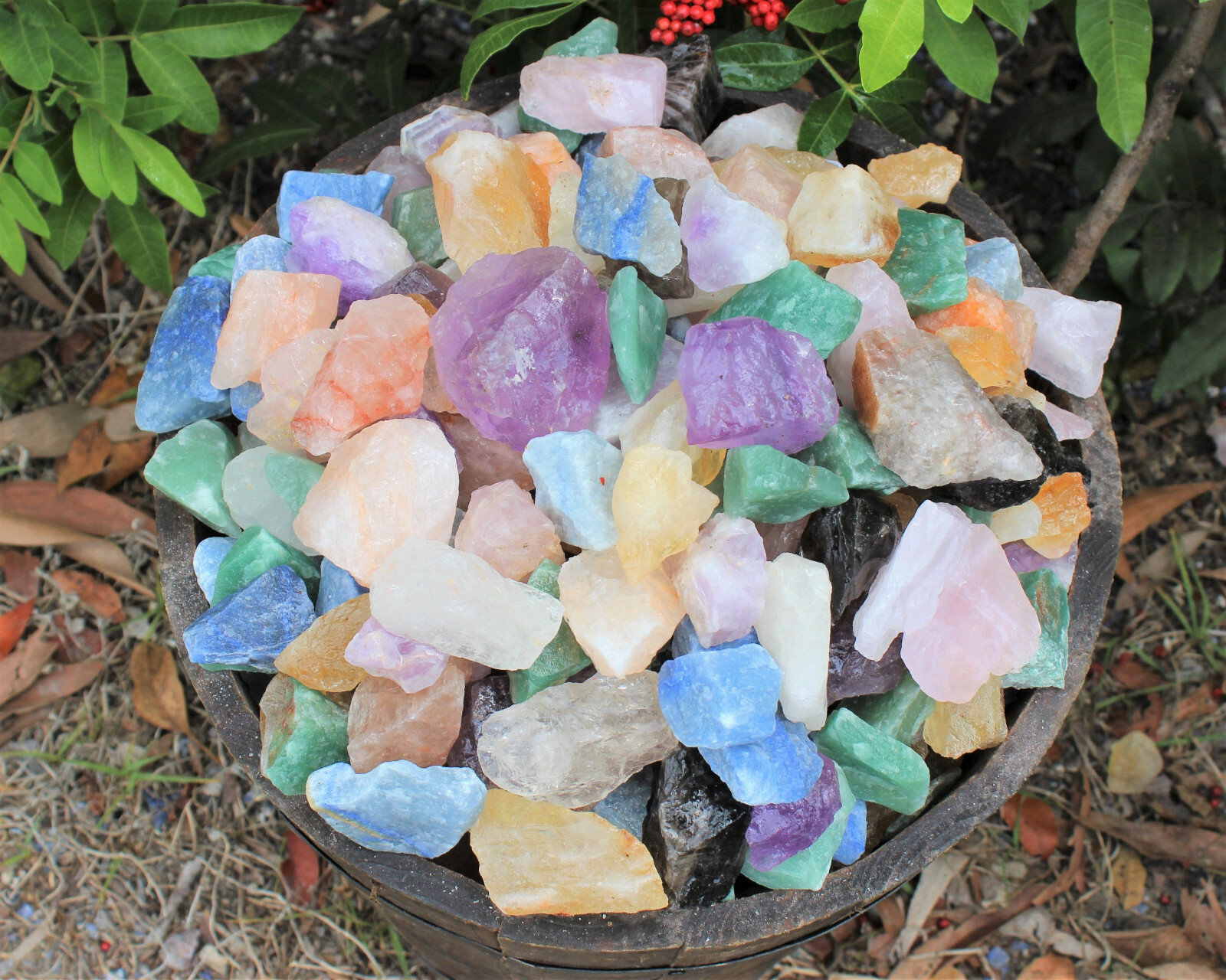 Mixed Quartz Crystal Set: 8 Different Natural Rough Quartz Stones (Bulk Lot)