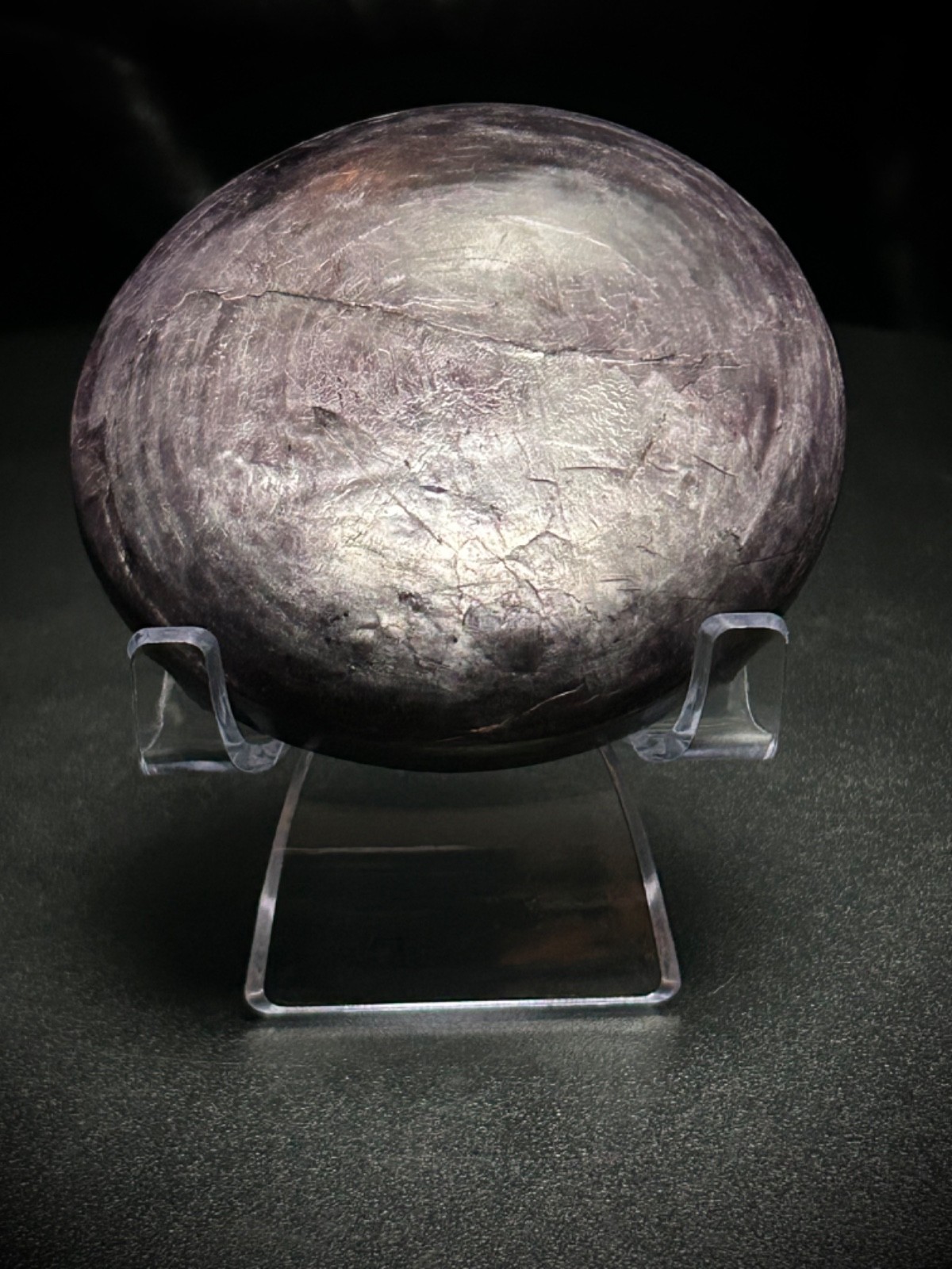 2.85″ Gemmy Lepidolite Freeform With Acrylic Stand 8.4oz (237 grams)