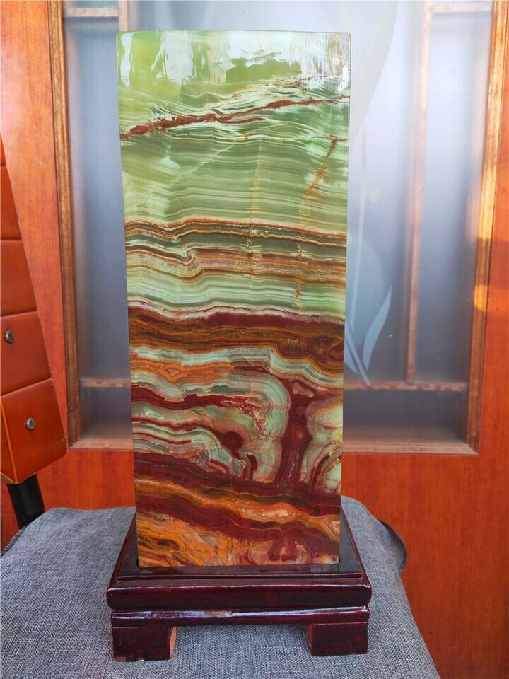 43 lb Natural Green Jade Cube Specimen Healing Afghanistan #C2