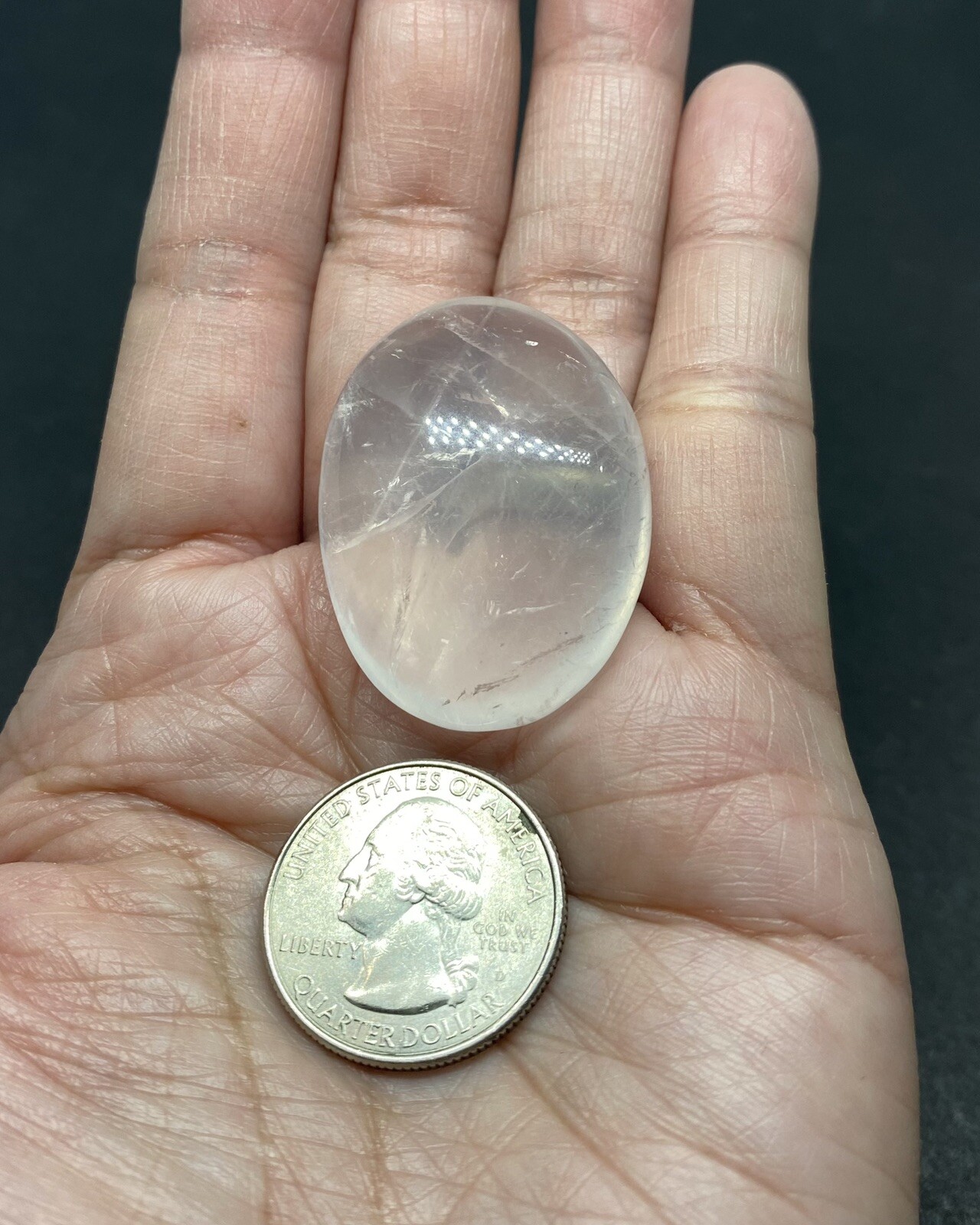 Girasol Genuine Quartz Stone from Madagascar 25g over 1 1/2in