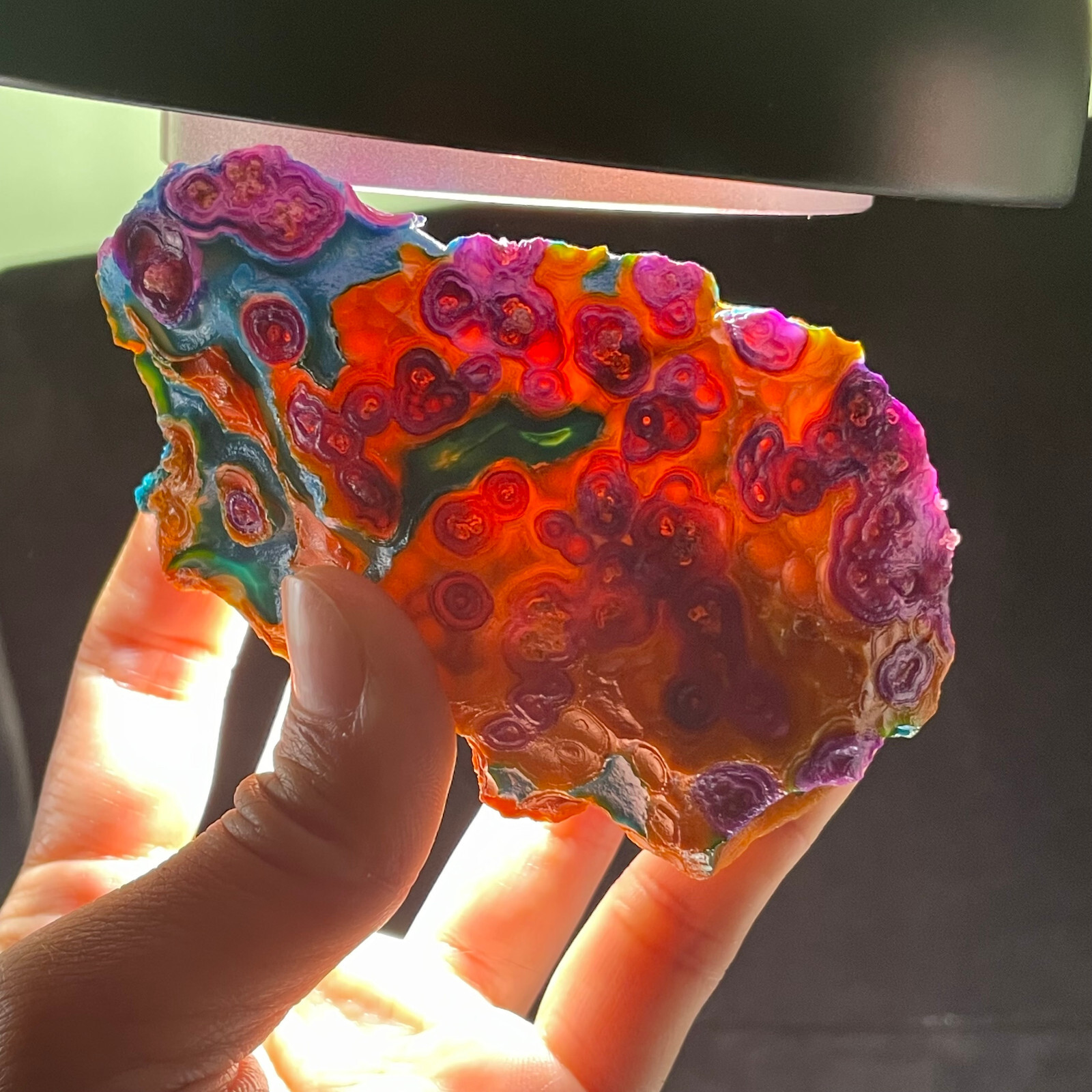 310g Natural Calcified Agate Eye Crystal Unique Mineral Specimen Perfect Gift