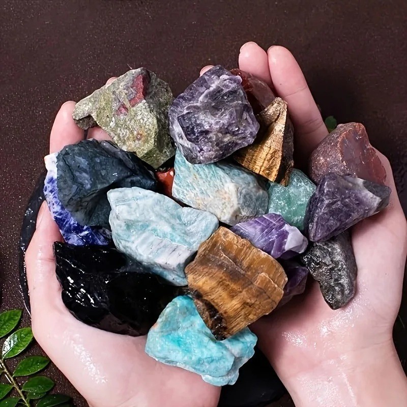 12 Colors Natural Quartz Crystal Raw Stones Chakra Meditation Decor Gift
