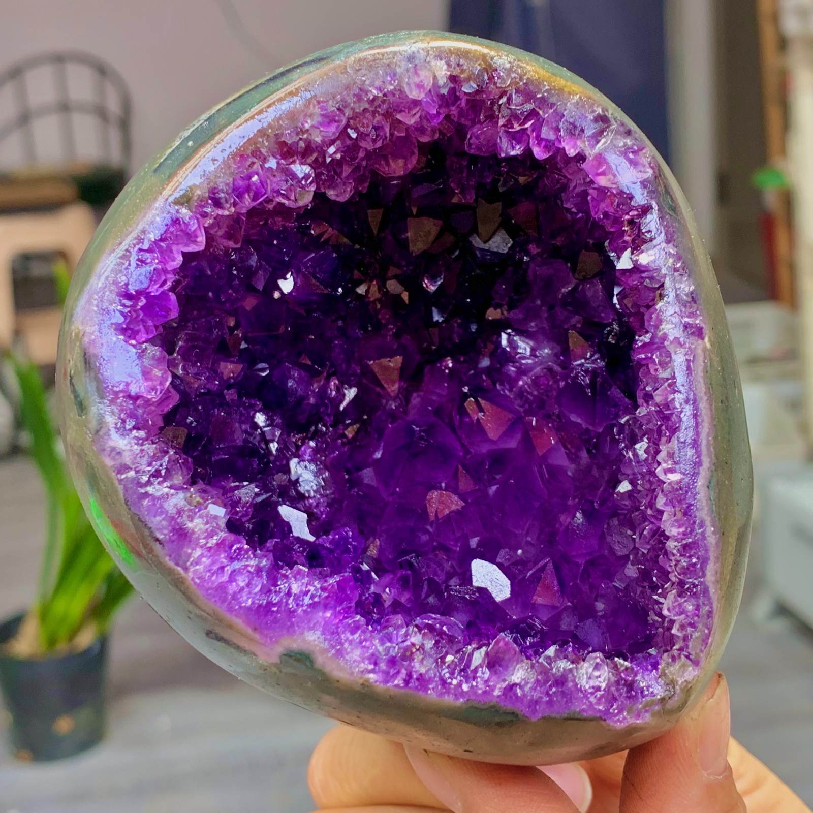 1.8LB Healing of natural amethyst crystal cave quartz cluster specimens