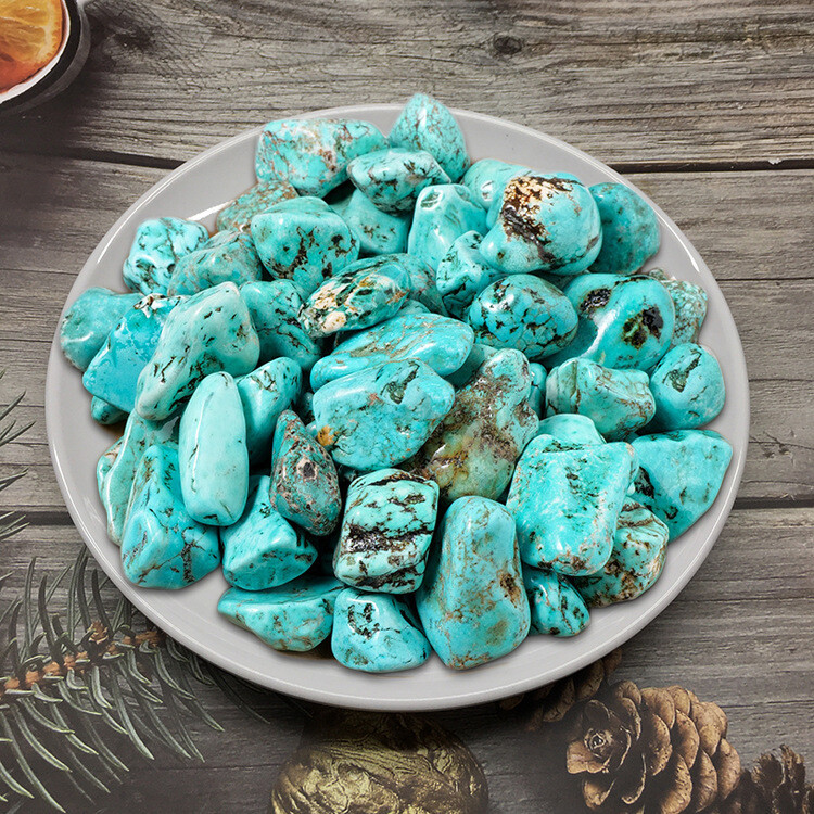 Wholesale Lot 50pcs Natural Turquoise Stone Tumble Healing Energy Polished