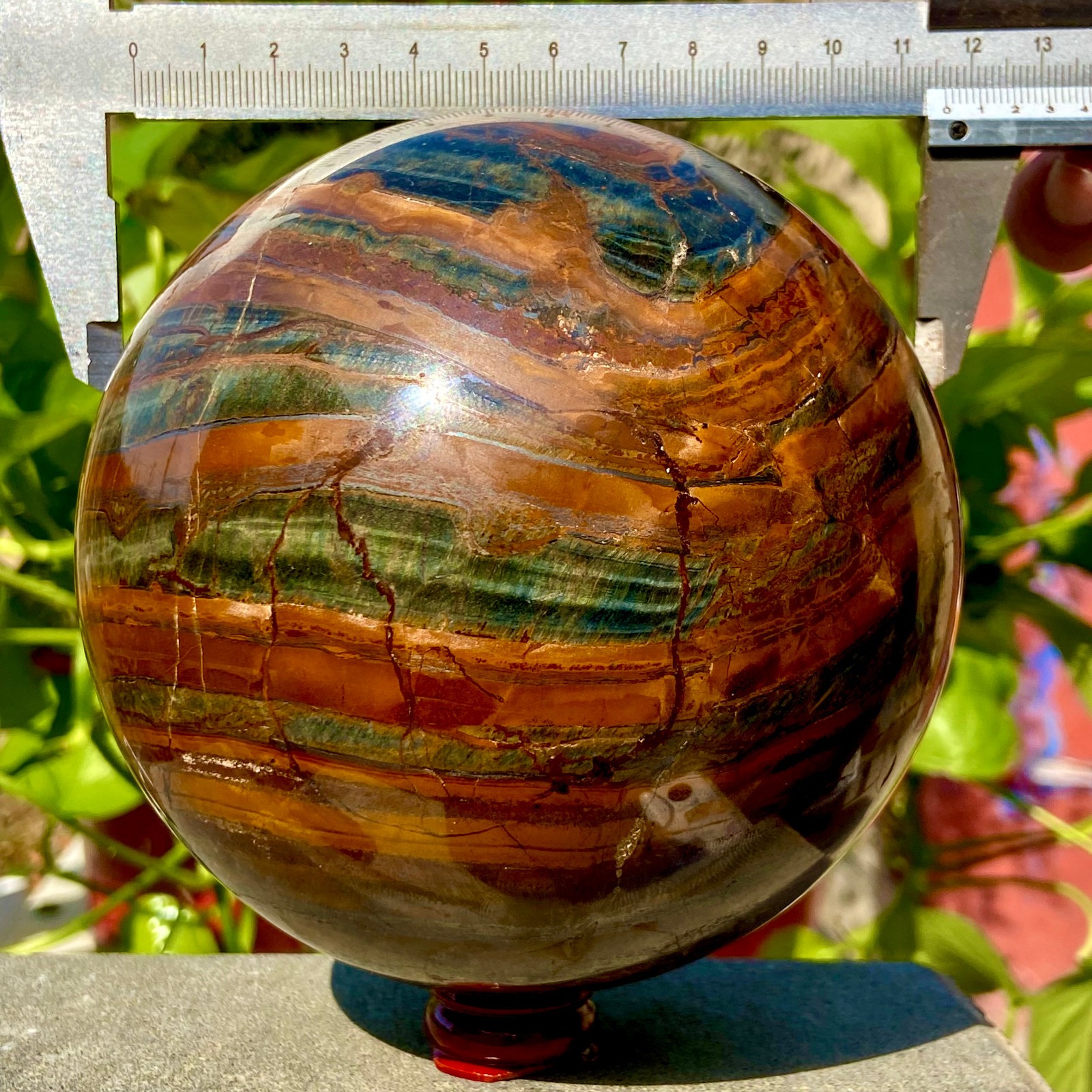 6.7LB Natural Tiger’s eye stone quartz Sphere crystal ball rock Healing