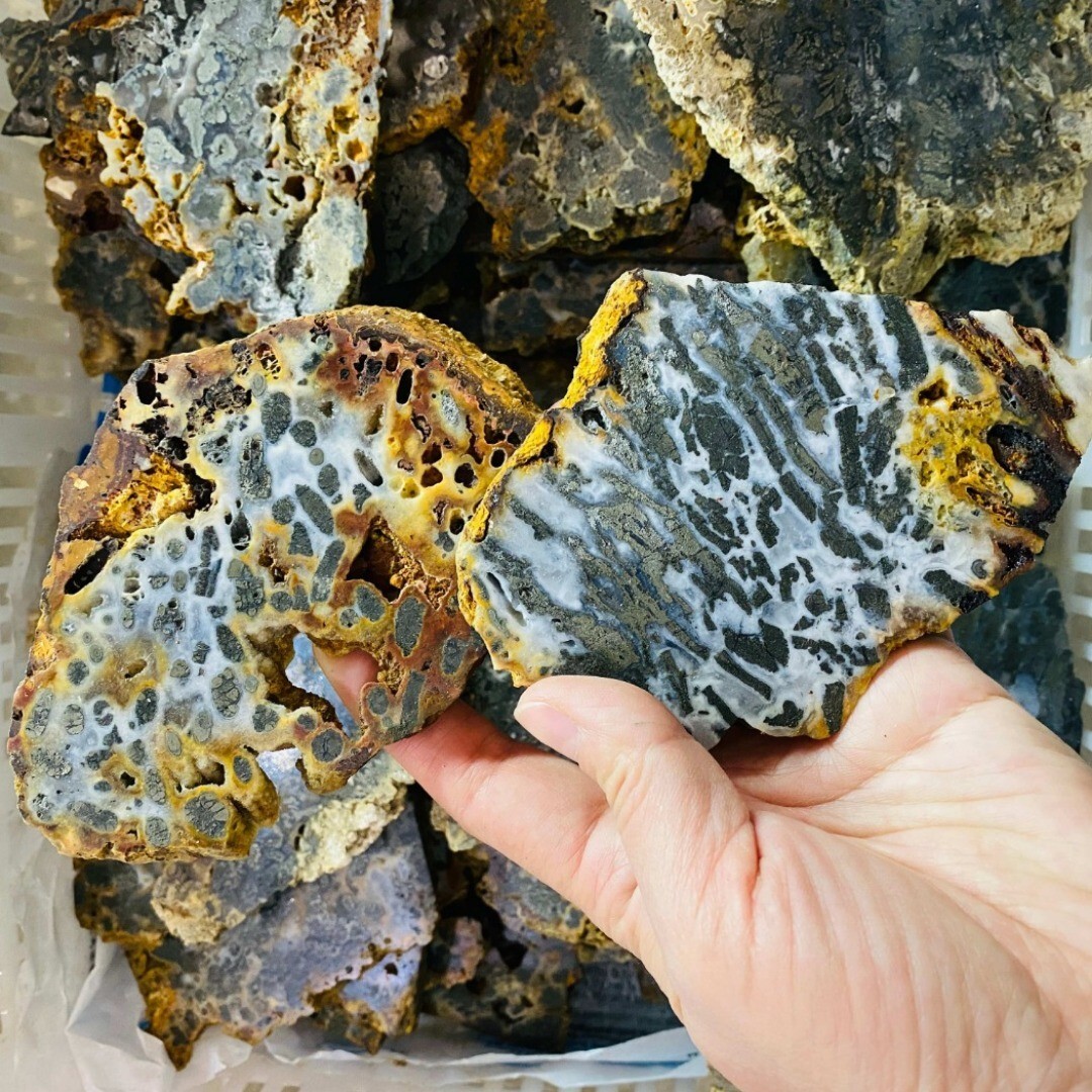 1kg Natural pyrite agate rough stone slices decorative crystal ornaments Random