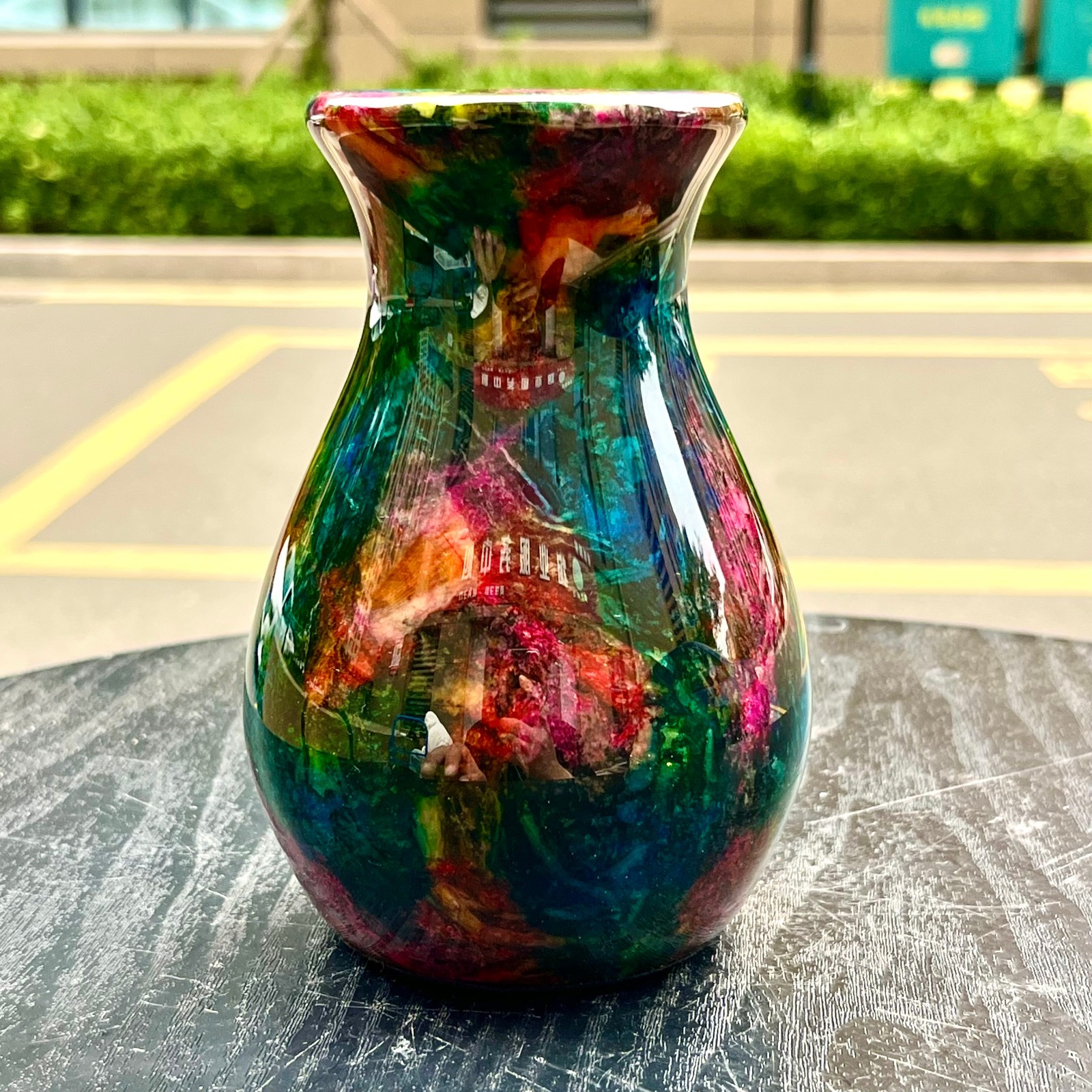 1.06LB Natural “Seven Colors Jade” vase specimen -Taiwan China
