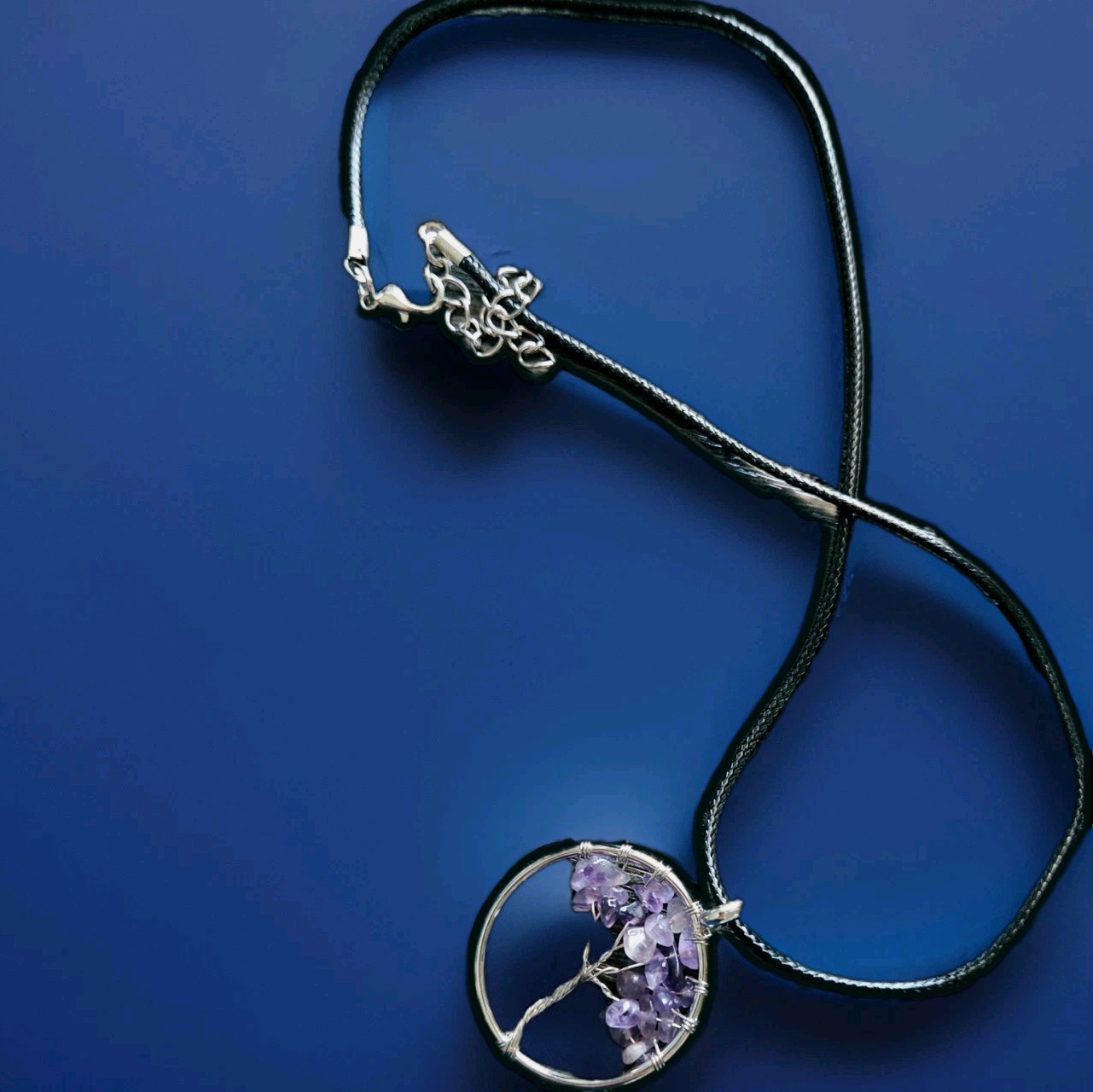 Amethyst Tree of Life Necklace – Lilac/Purple/Clear