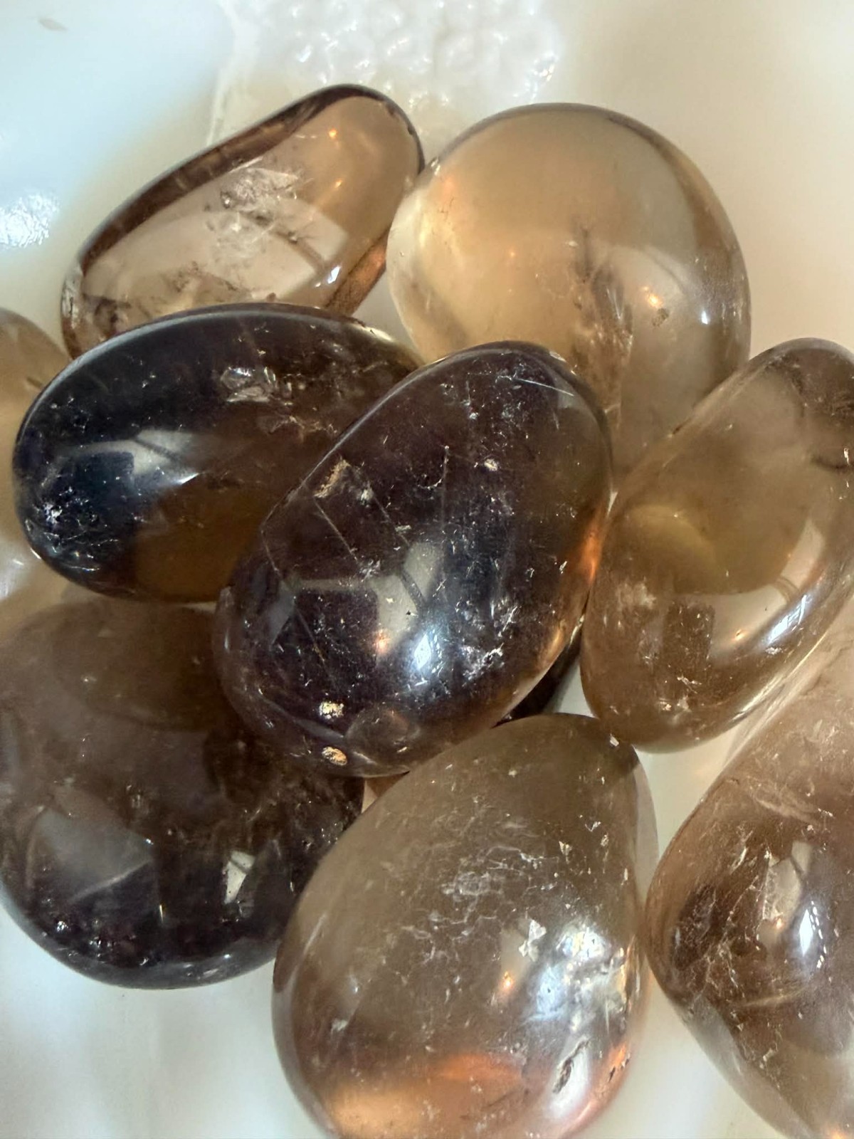 Bulk Wholesale Lot Medium Palmstone Smoky Quartz Extra grade 30-40 mm, 14 pieces