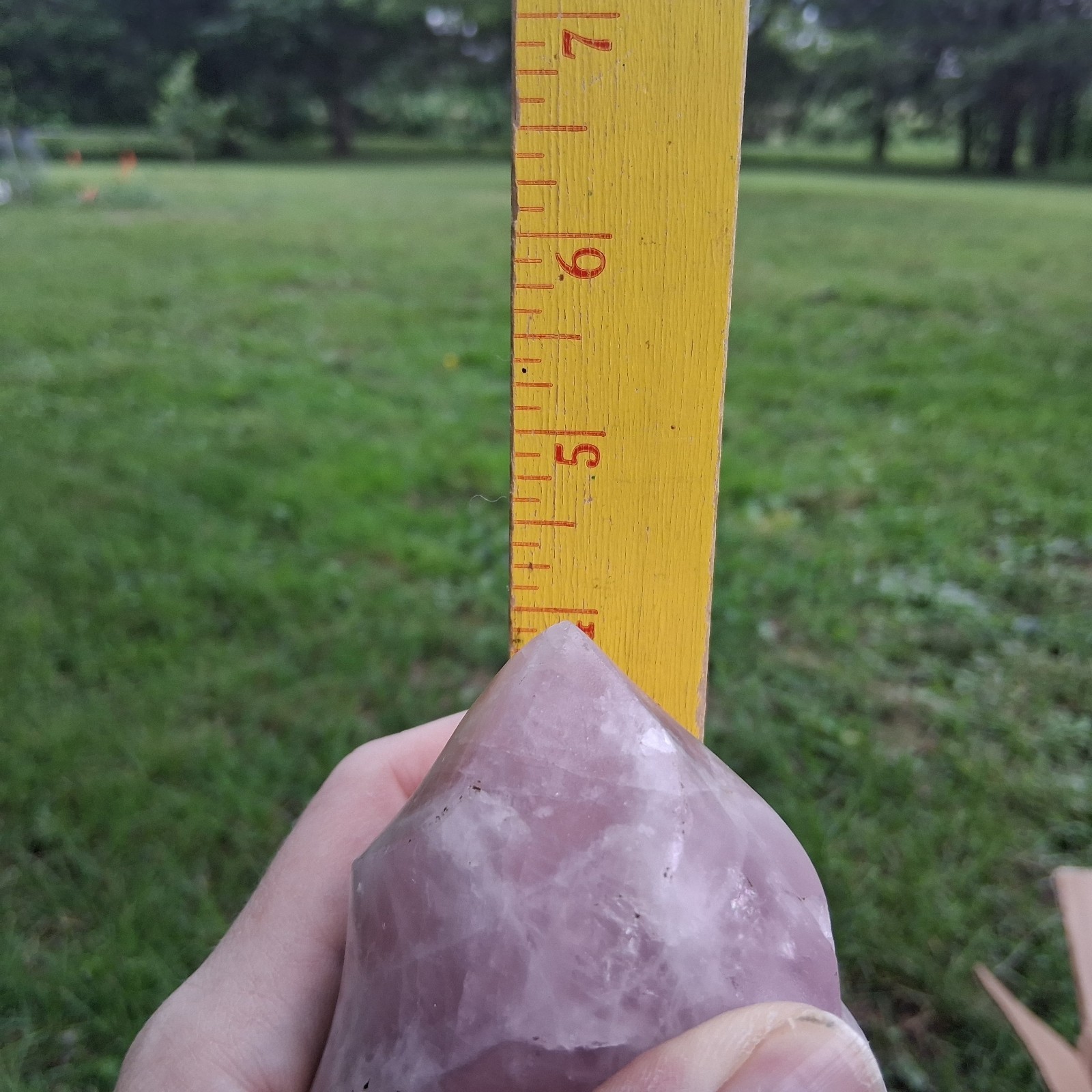 Carved Rose Quartz Flame Twist Point 4in Pink Crystal Healing Medium Display