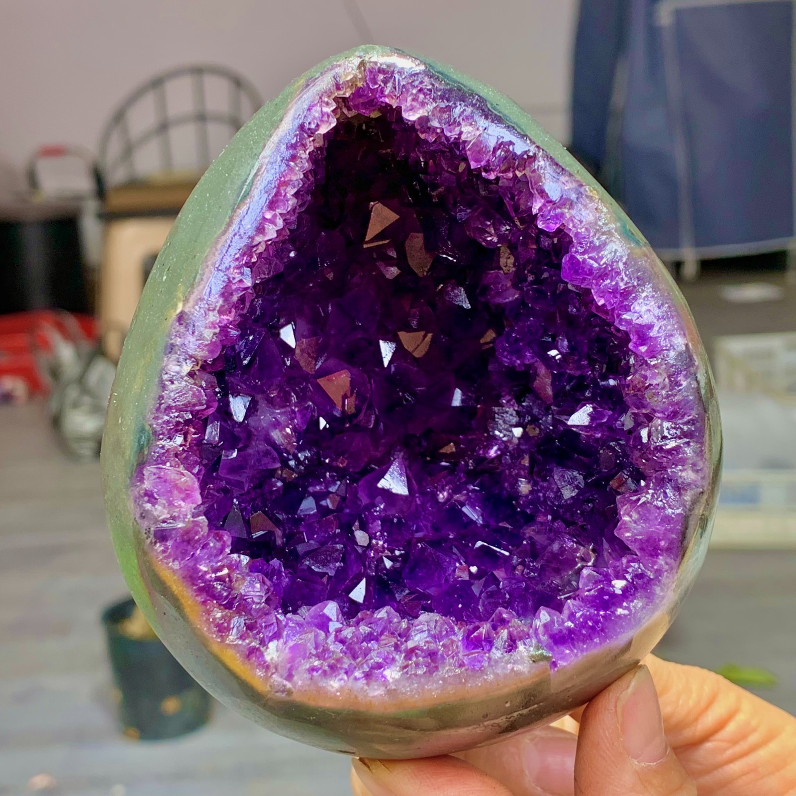 1.8LB Healing of natural amethyst crystal cave quartz cluster specimens