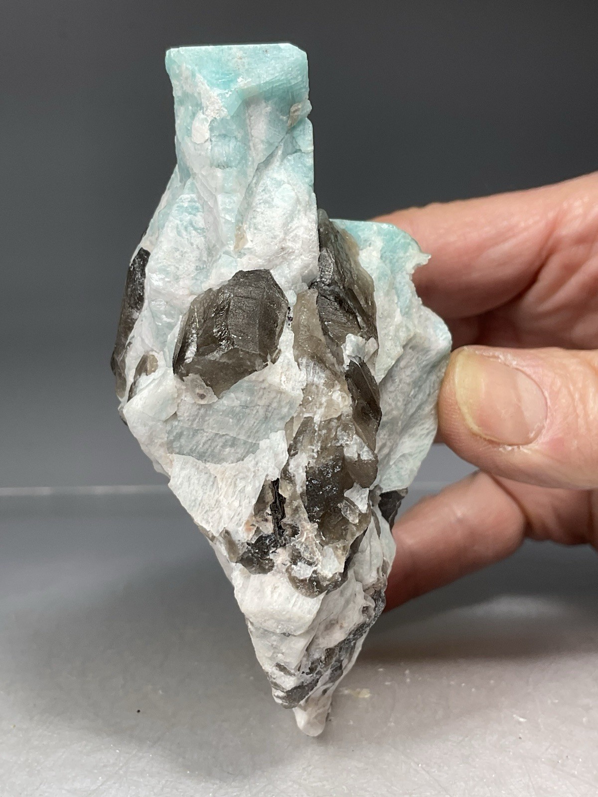 SS Rocks – Amazonite with Smoky Quartz (Lake George, Colorado) 211g