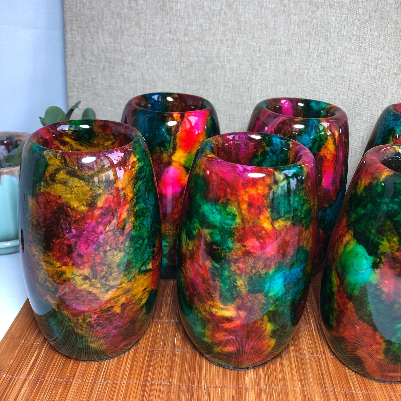 1Pcs Natural “Seven Colors Jade” vase specimen -Taiwan China 1kg 130mm
