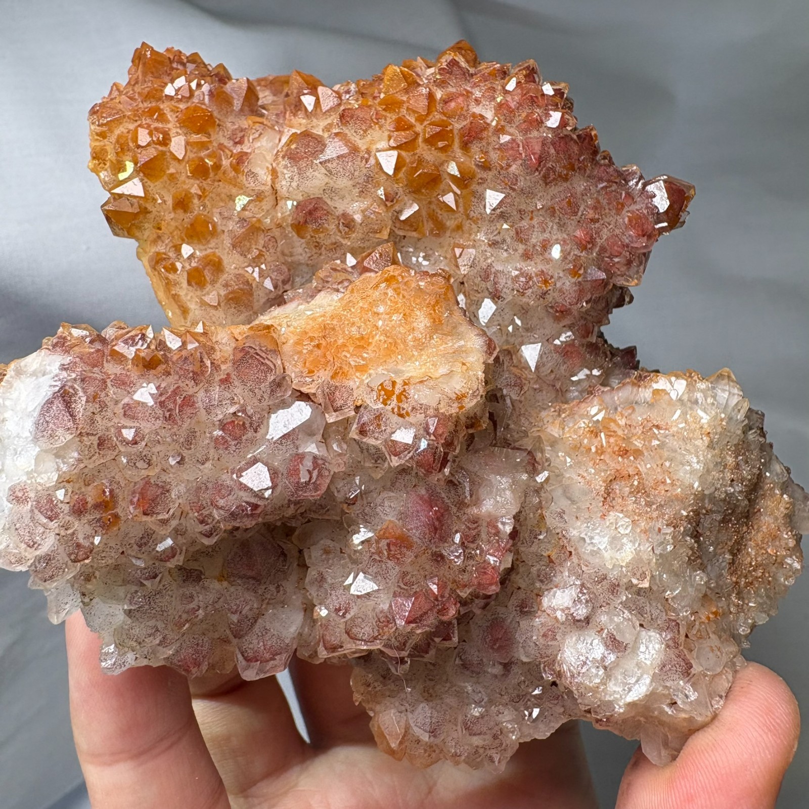 Natural Quartz w/ Pyramid Includion Cluster Crystal Raw Mineral Specimen Healing
