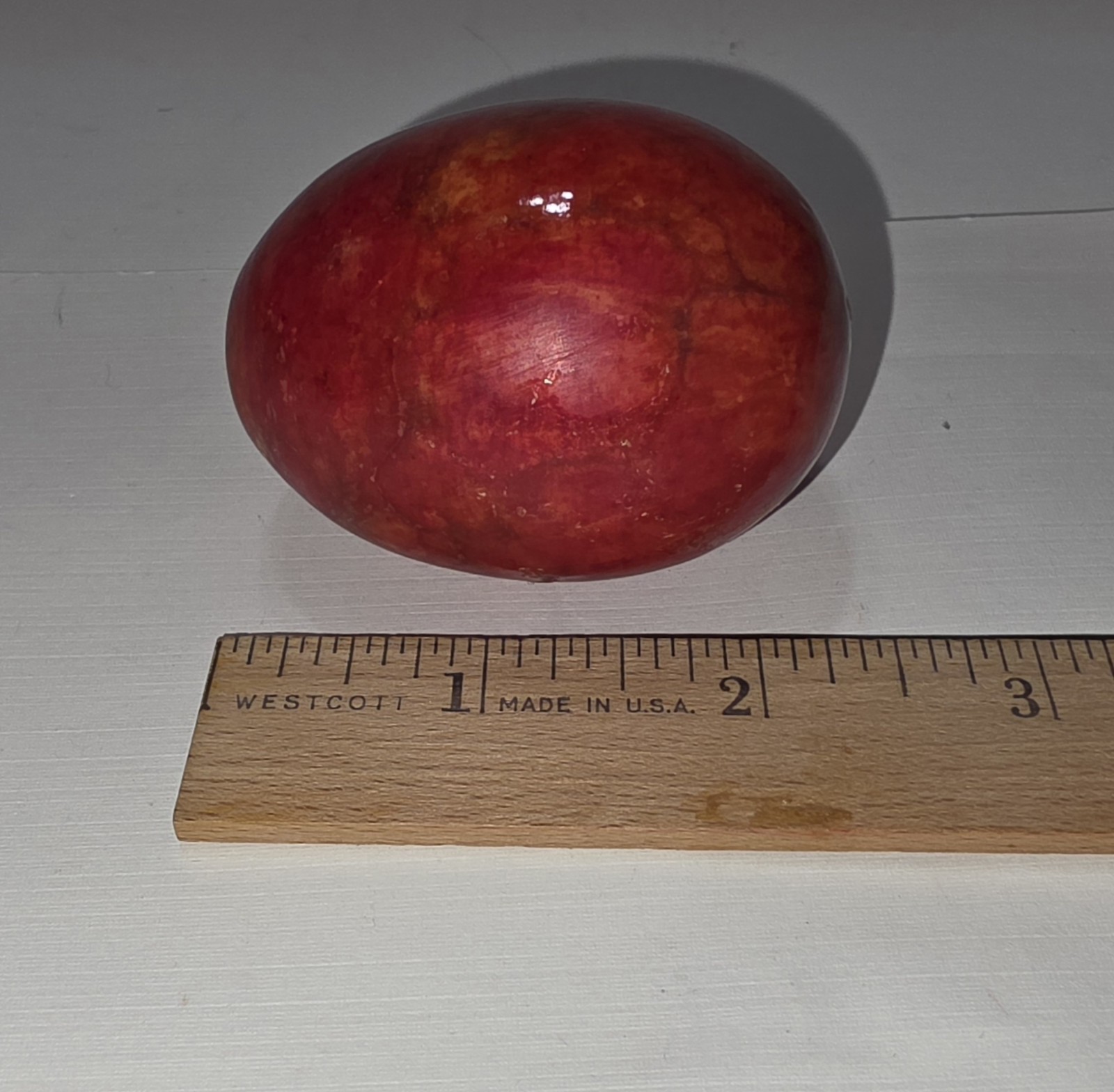 Elegant Polished Red Jasper Egg. 2.25 Inches Tall. Natural Stone Healing Crystal