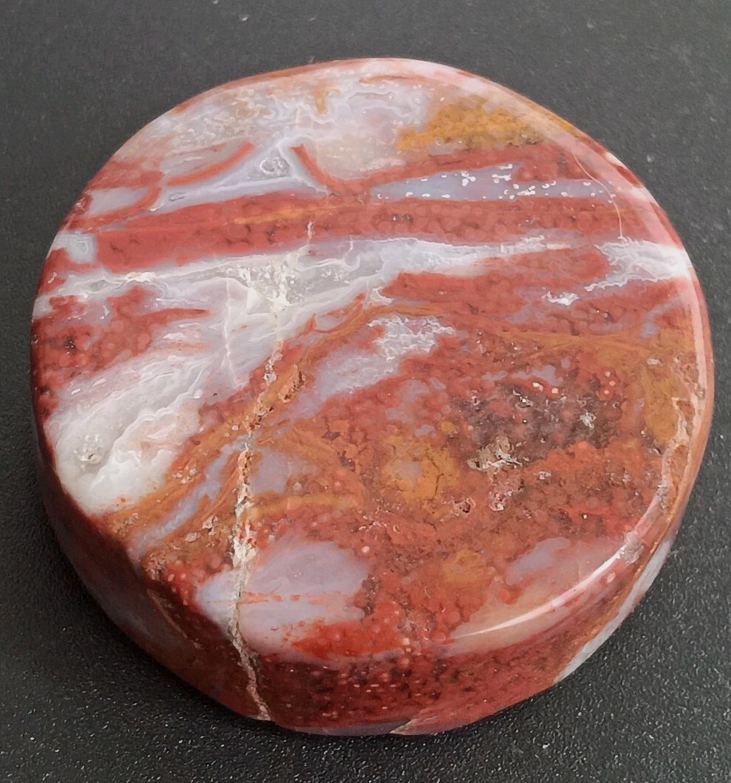 Cathedral Lace Agate Rare Mineral Mexico Mined 1-5/16″ Wide 1/4″ Thick
