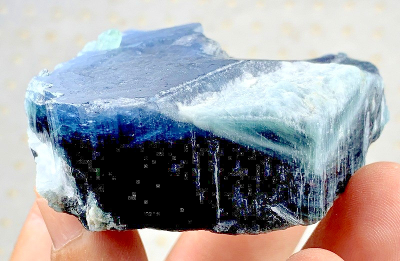 670 Carats beautiful blue Cap Tourmaline Crystal Specimen from Afghanistan