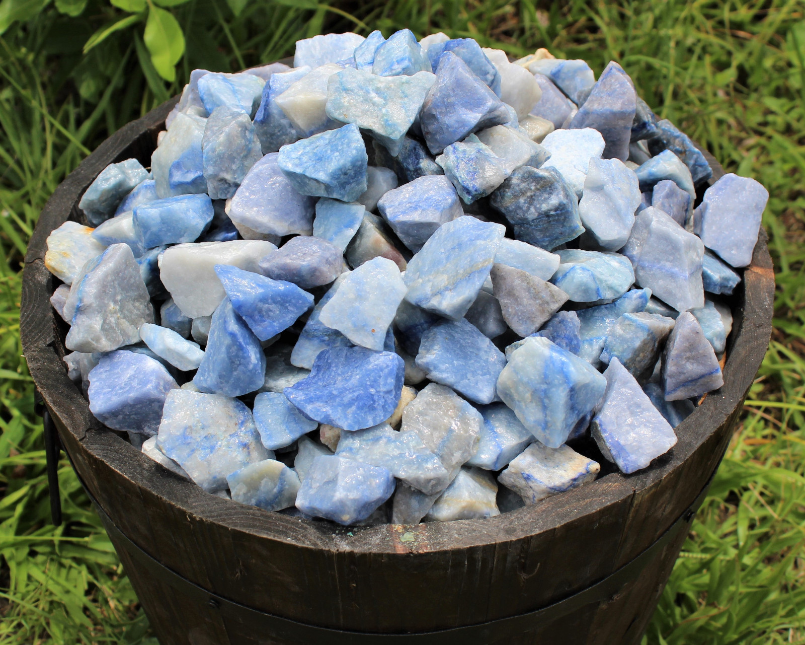 5 lb Blue Quartz Rough Crystal (Natural Raw Gemstone) Wholesale Bulk Lot