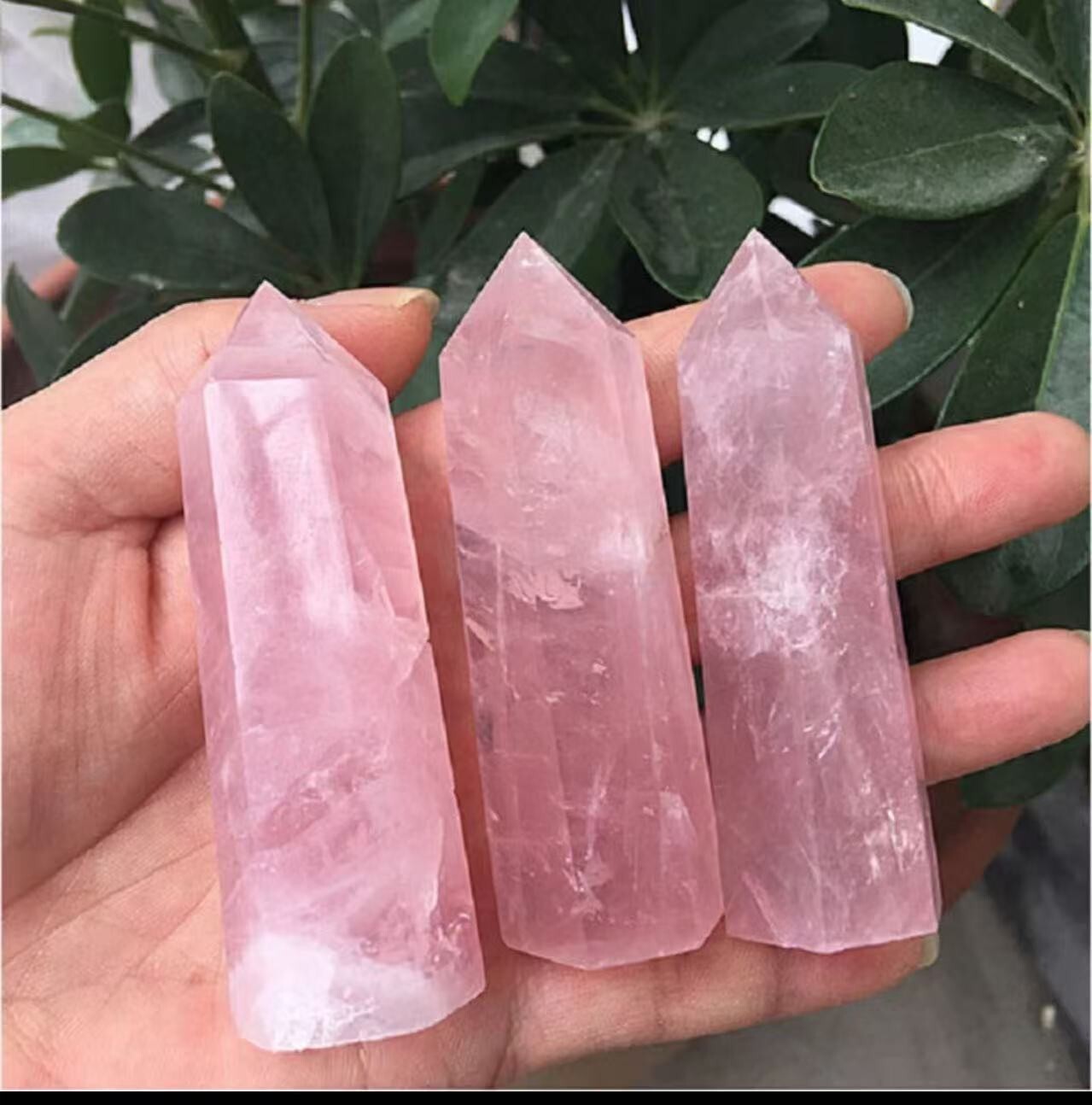 A+ Grade Rose Quartz Tower High Energy Healing Crystal Gifts Attract Love