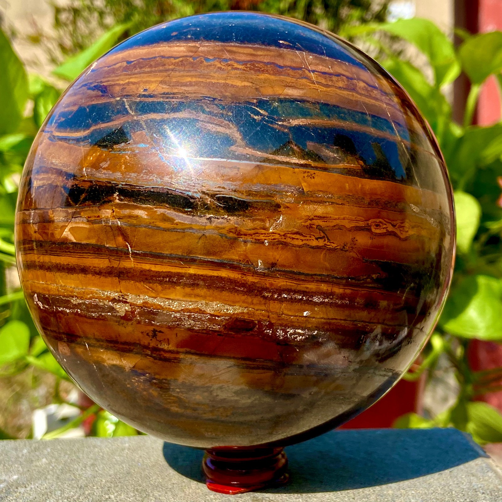 6.7LB Natural Tiger’s eye stone quartz Sphere crystal ball rock Healing