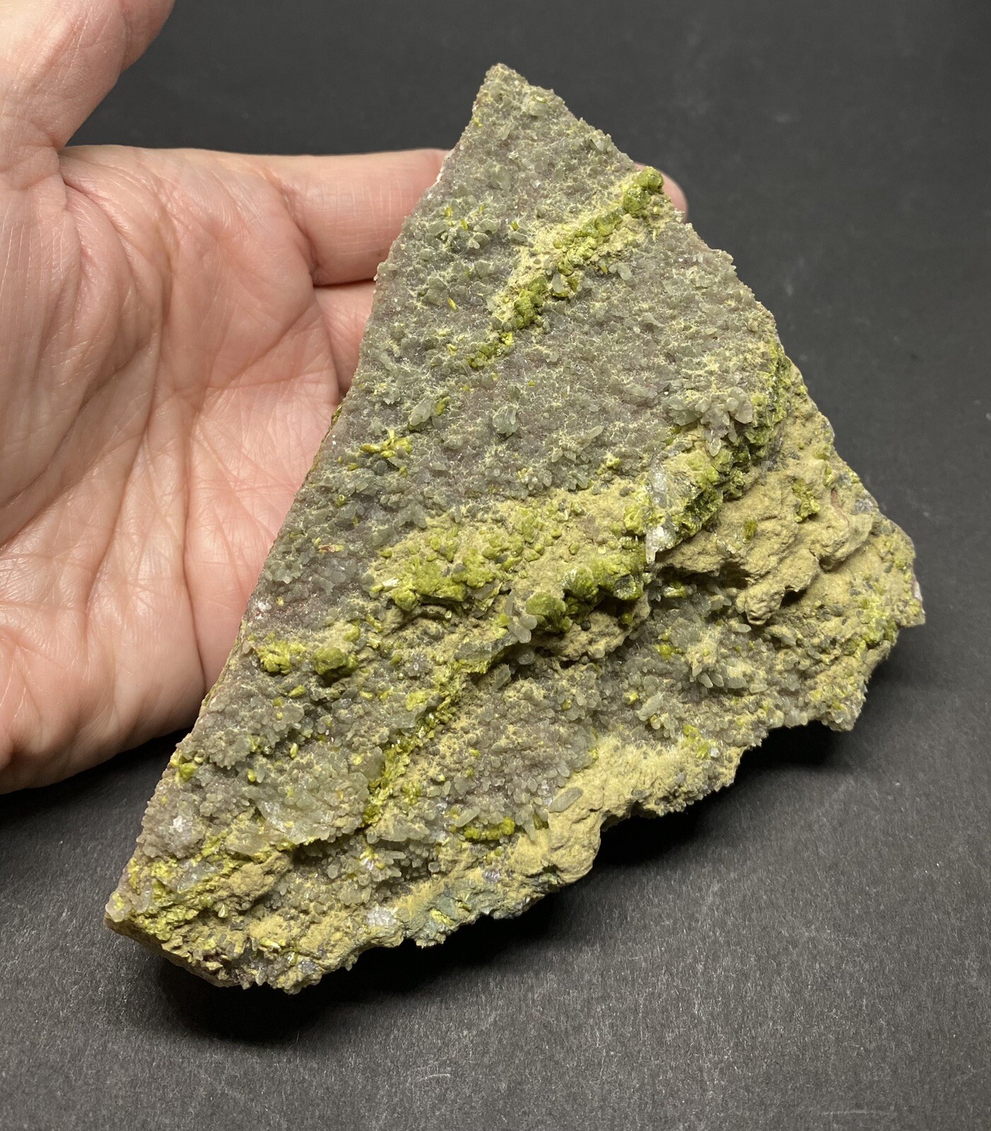 Epidote & Calcite Crystal Mineral From Morocco 1lb 4 1/2in