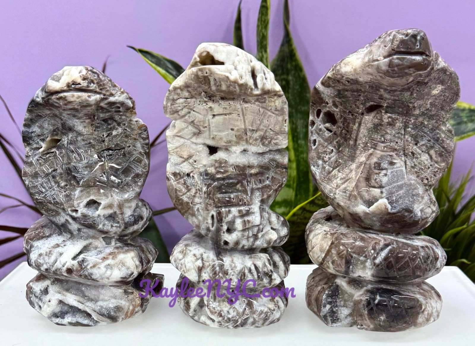 Wholesale Lot 3 Pcs Natural Sphalerite Cobra Snakes Crystal Healing Energy