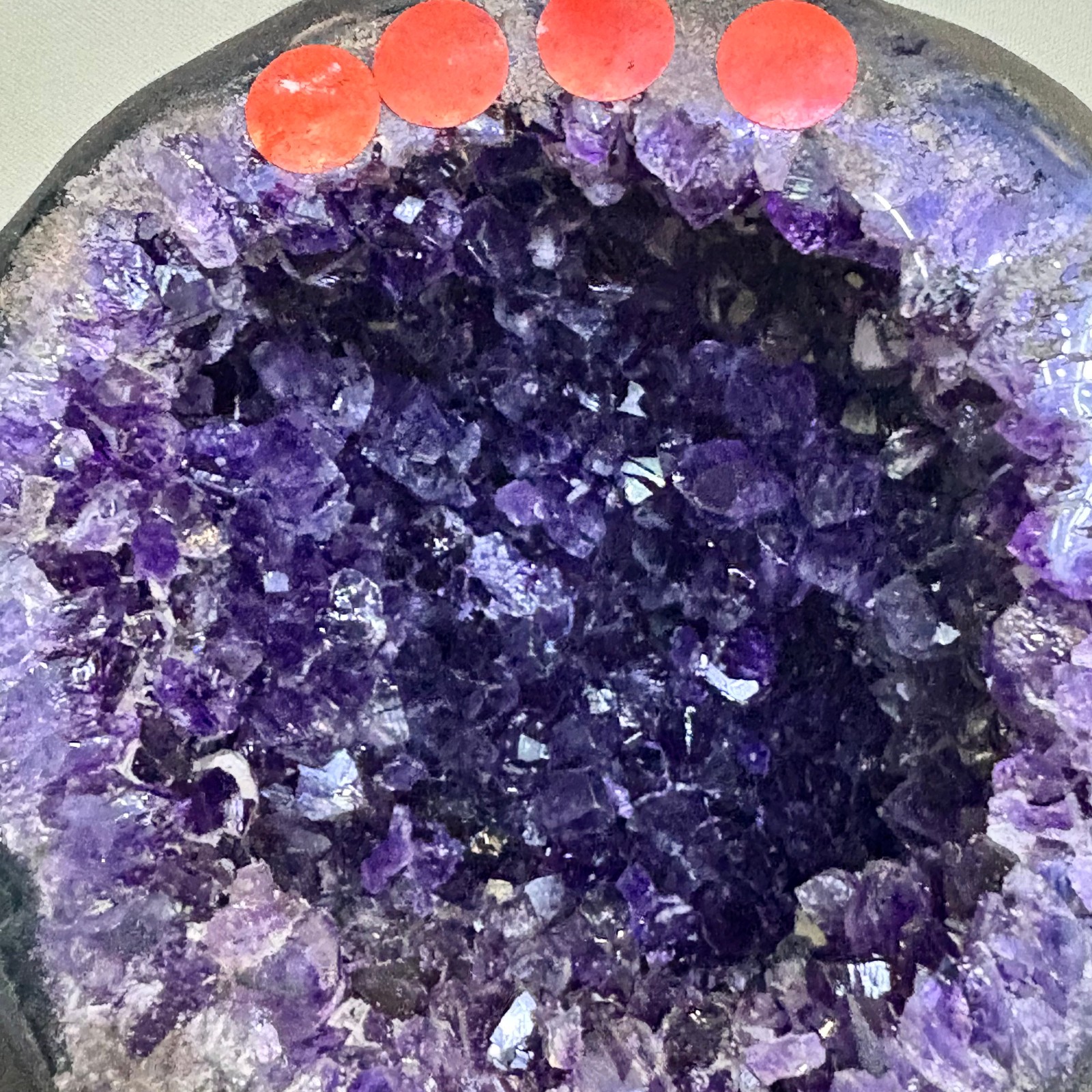 5.4LB Natural uruguay amethyst geode quartz money bag crystal +stand