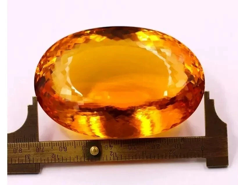 1000 Ct Yellow Color Citrine Natural Oval Cut Brazilian AAA Loose Gemstone