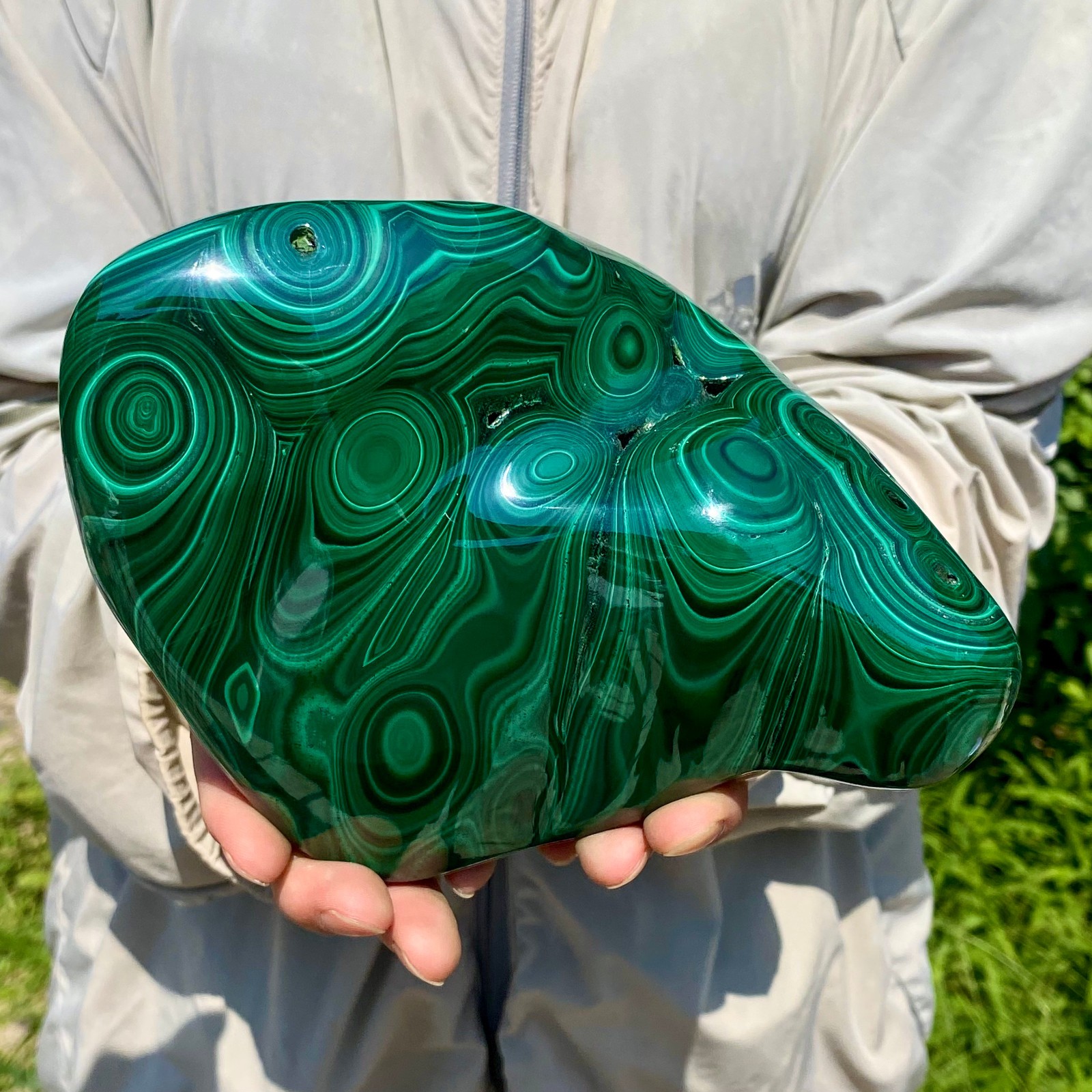 4.96LB TOP Natural Malachite crystal quartz Mineral specimen Reiki gem