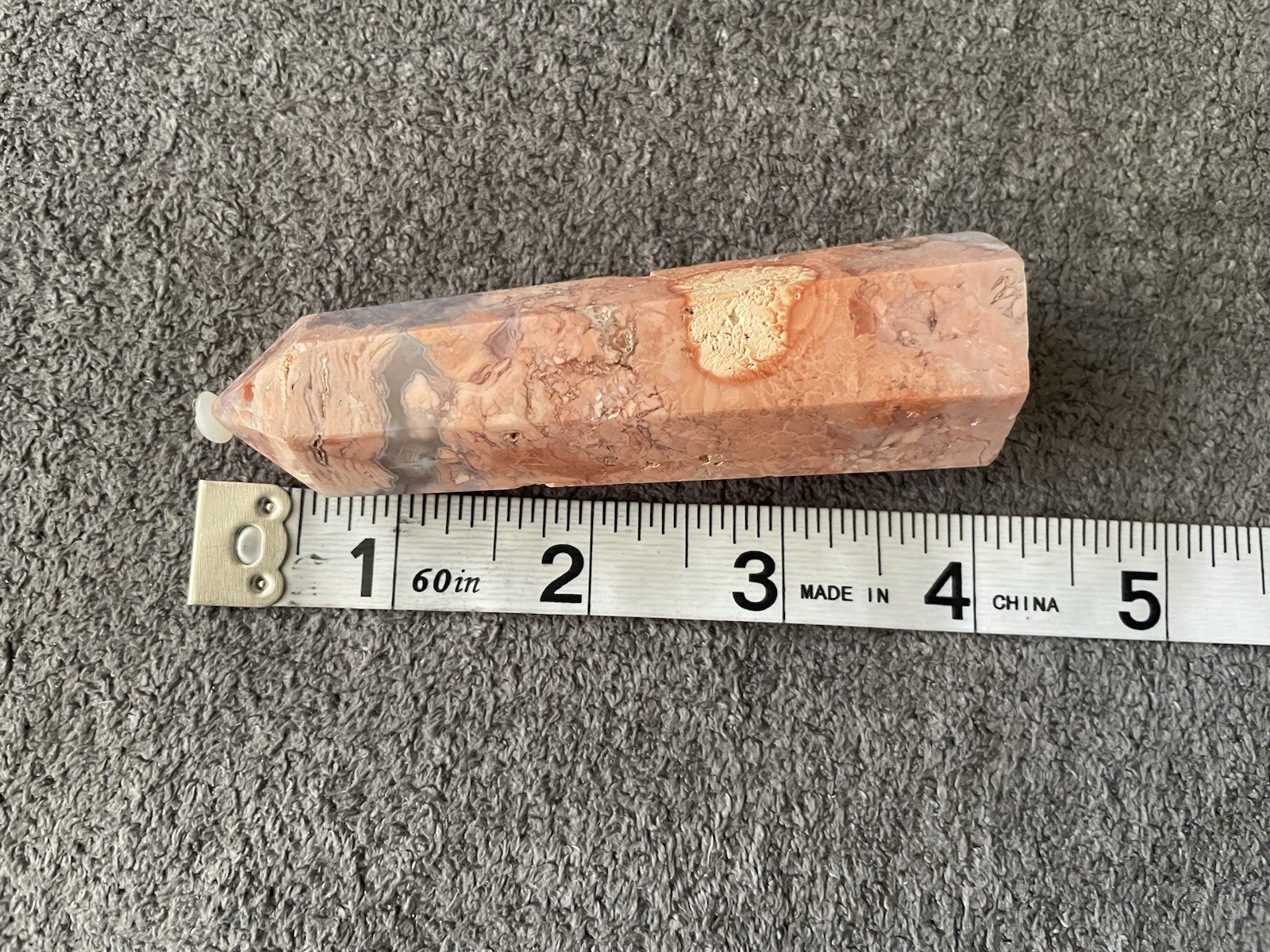 Cotton Candy Agate Crystal/Gemstone Mini Point/Tower 103G 4″ x 1 1/4″