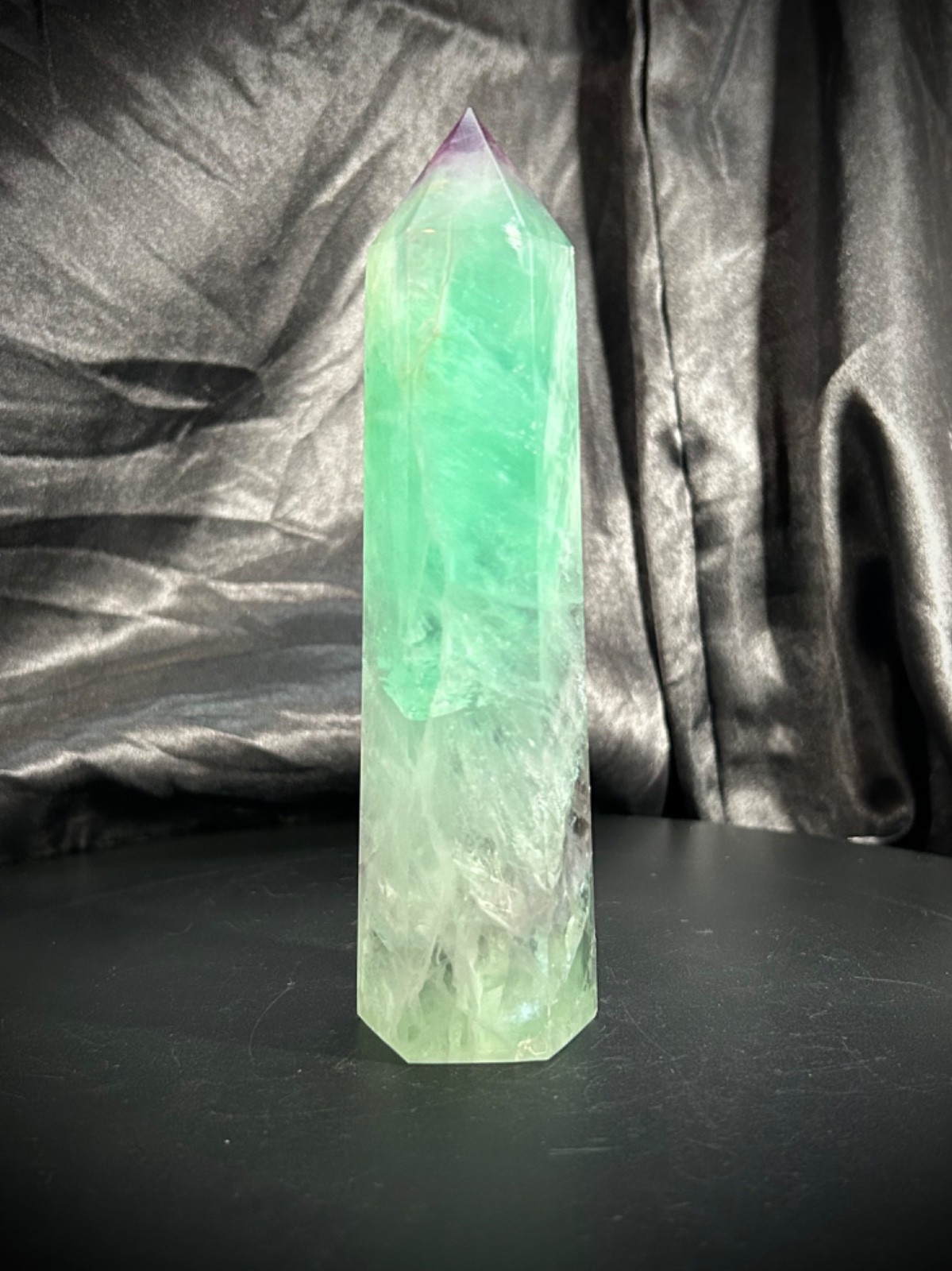5.87 Rainbow Fluorite Tower 14.5oz (413 grams)