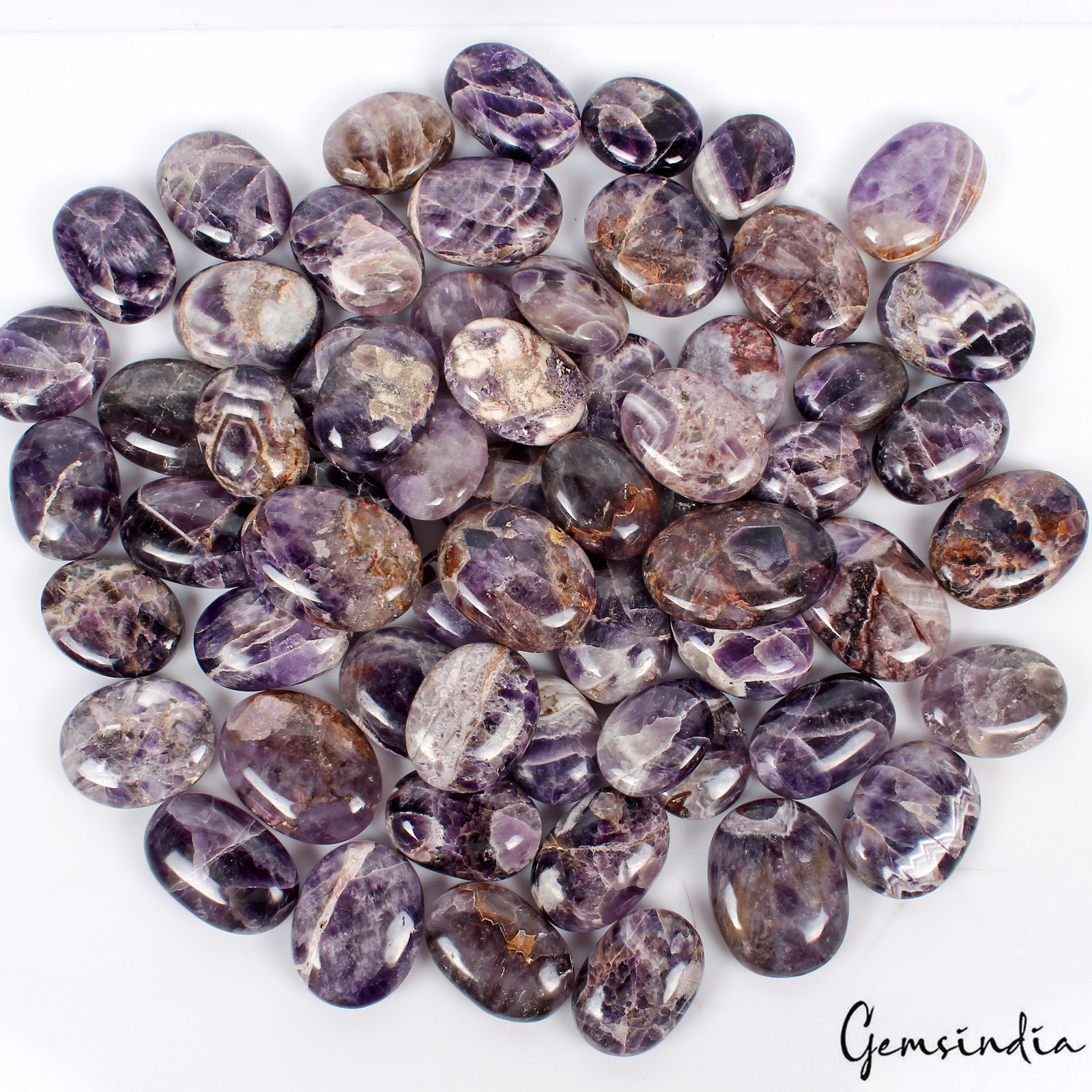 5 Kilo Natural Amethyst Palm Stone Wholesale Lot Polished Crystal Cabs Bulk Gems
