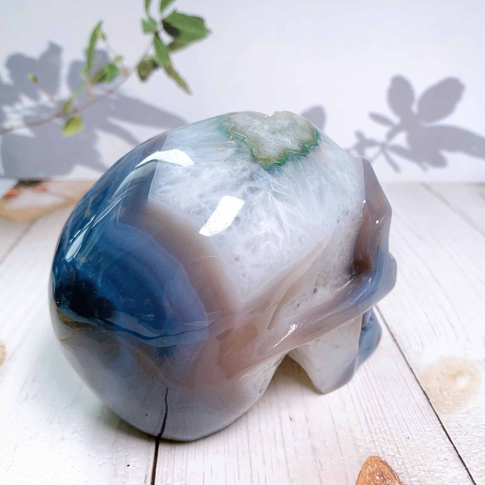 1pc Natural crystal skull Geode agate skulls carving Healing Home decoration