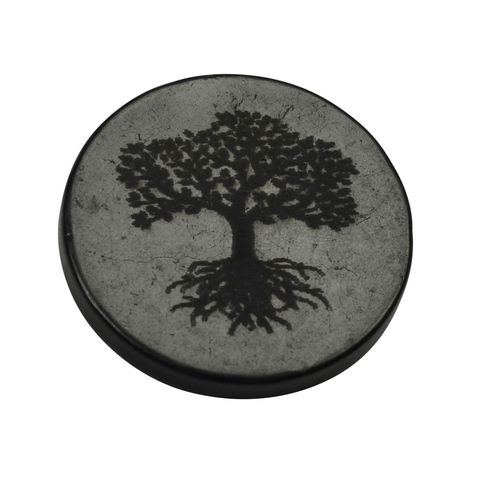 Shungite EMF Protection Sticker Polished 30 mm / 1.18″ – Tree of Life / 1 pk