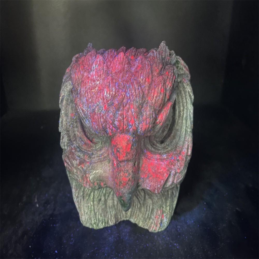 2.3LB 4.4”Ruby in Zoisite Eagle ‘s Head Crystal Quartz Carving Gift