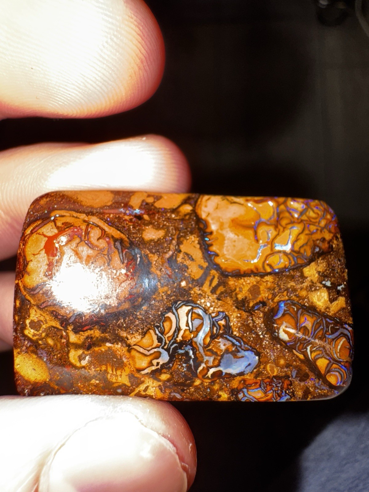 15.0 Gram Australian Boulder Opal – Koroit Matrix Pattern – Natural Solid Opal