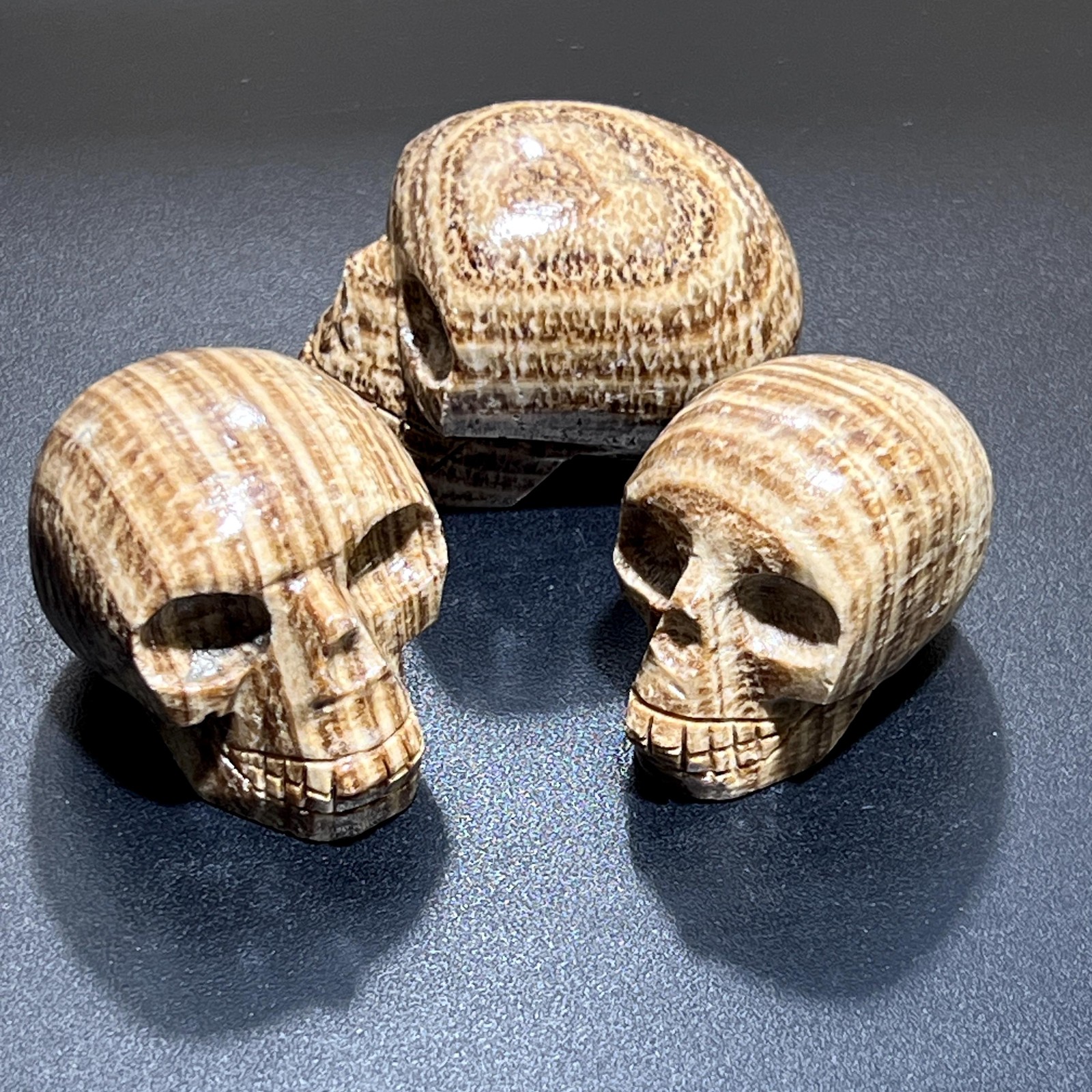Aragonite Skull Carving Gemstone Crystal Home Decor Carving Supply