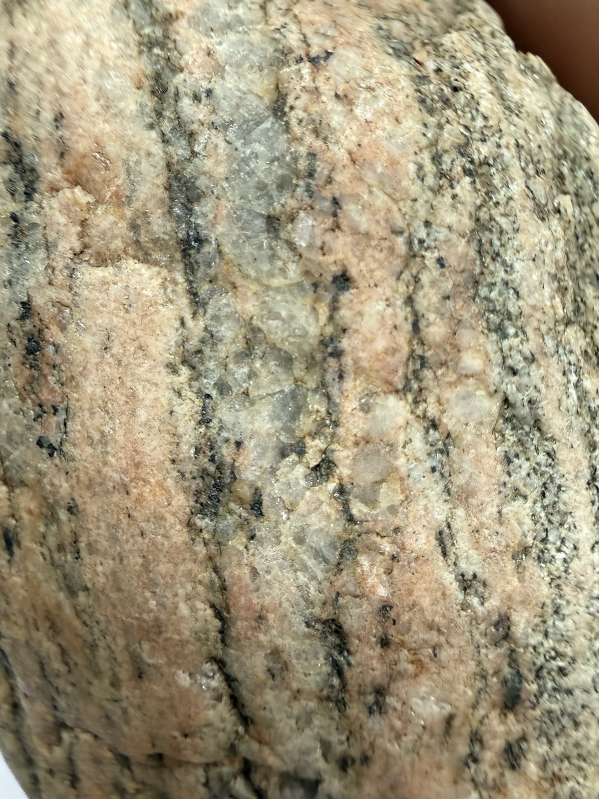 Large Magnetic Granitic Gneiss Specimen – Pink Feldspar, Quartz & Magnetite