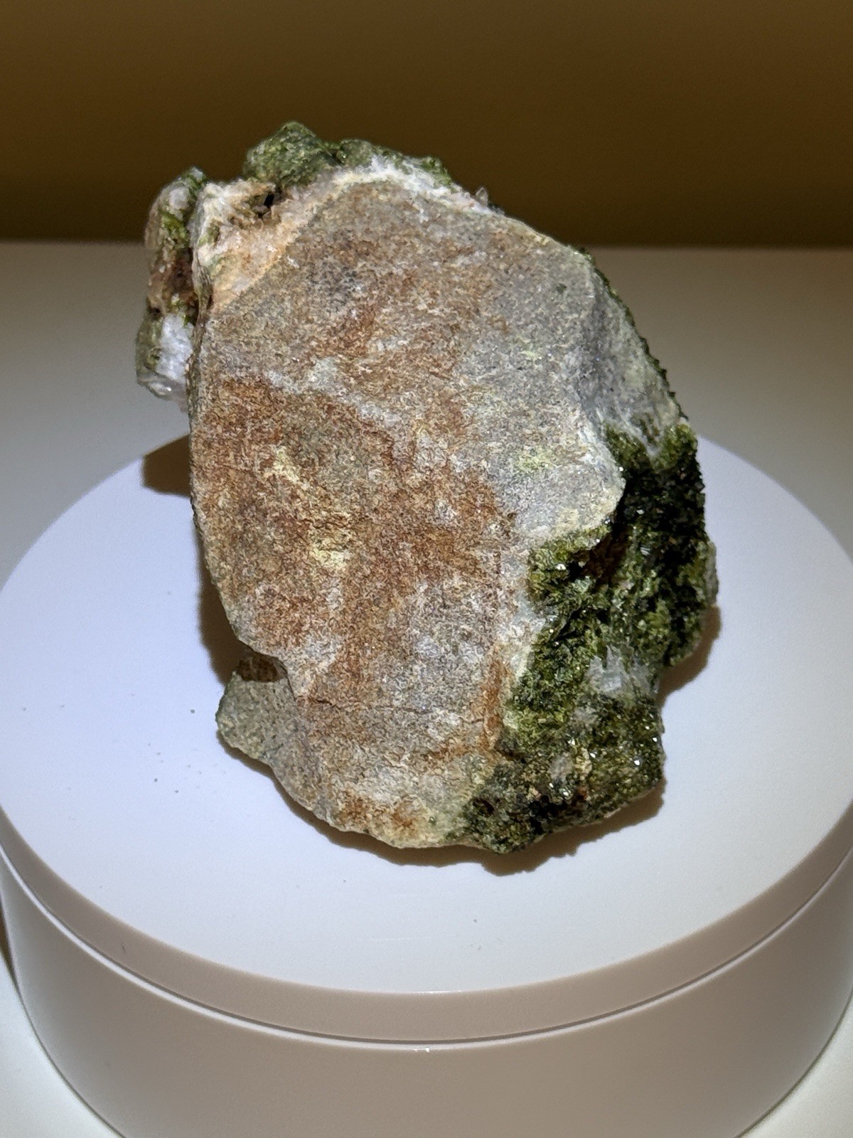 STRIKING Epidote on Matrix Crystal Mineral Specimen – Imilchil, Morocco