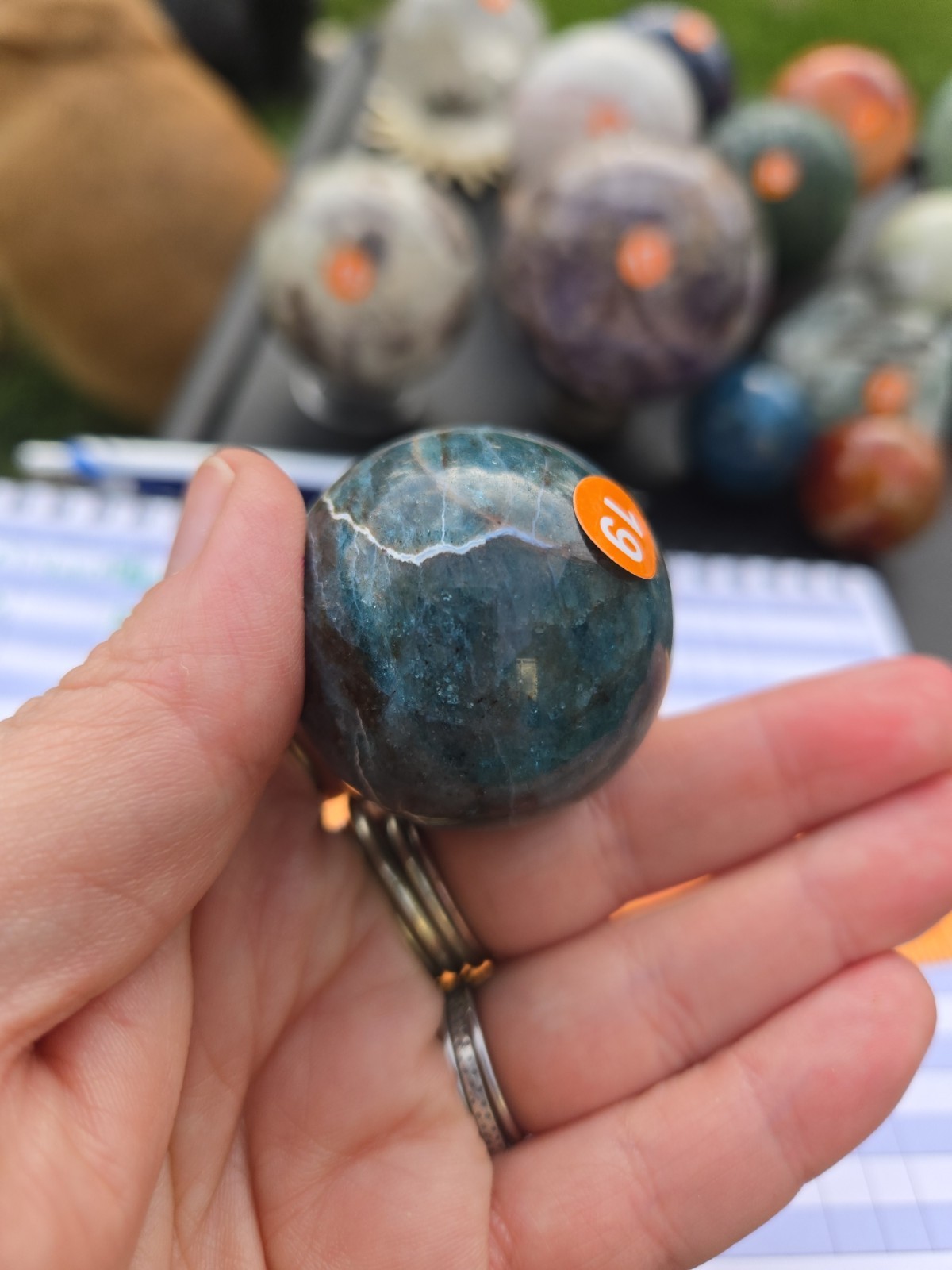 Cute Mini Collection! Mixed Materials-apatite, Moss Agate Mini Holder & Cabs!O19