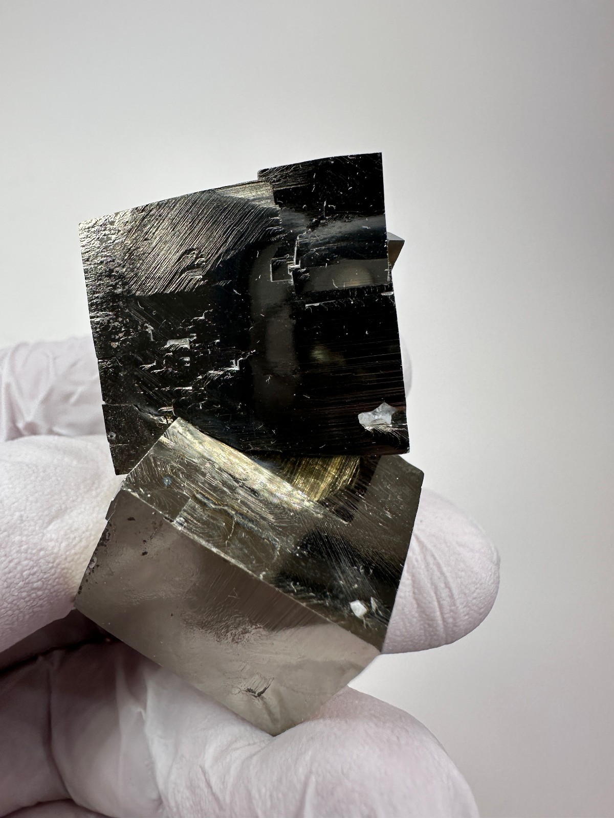 Rare Lusterous Entwined Interlocking Pyrite Cube Cluster_Spain